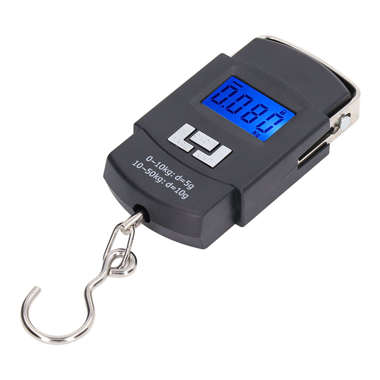Gepäckwaage Mit Digitalanzeige, 50 Kg Tragkraft, Tragbares Wiegeinstrument Zum Einkaufen Und Angeln