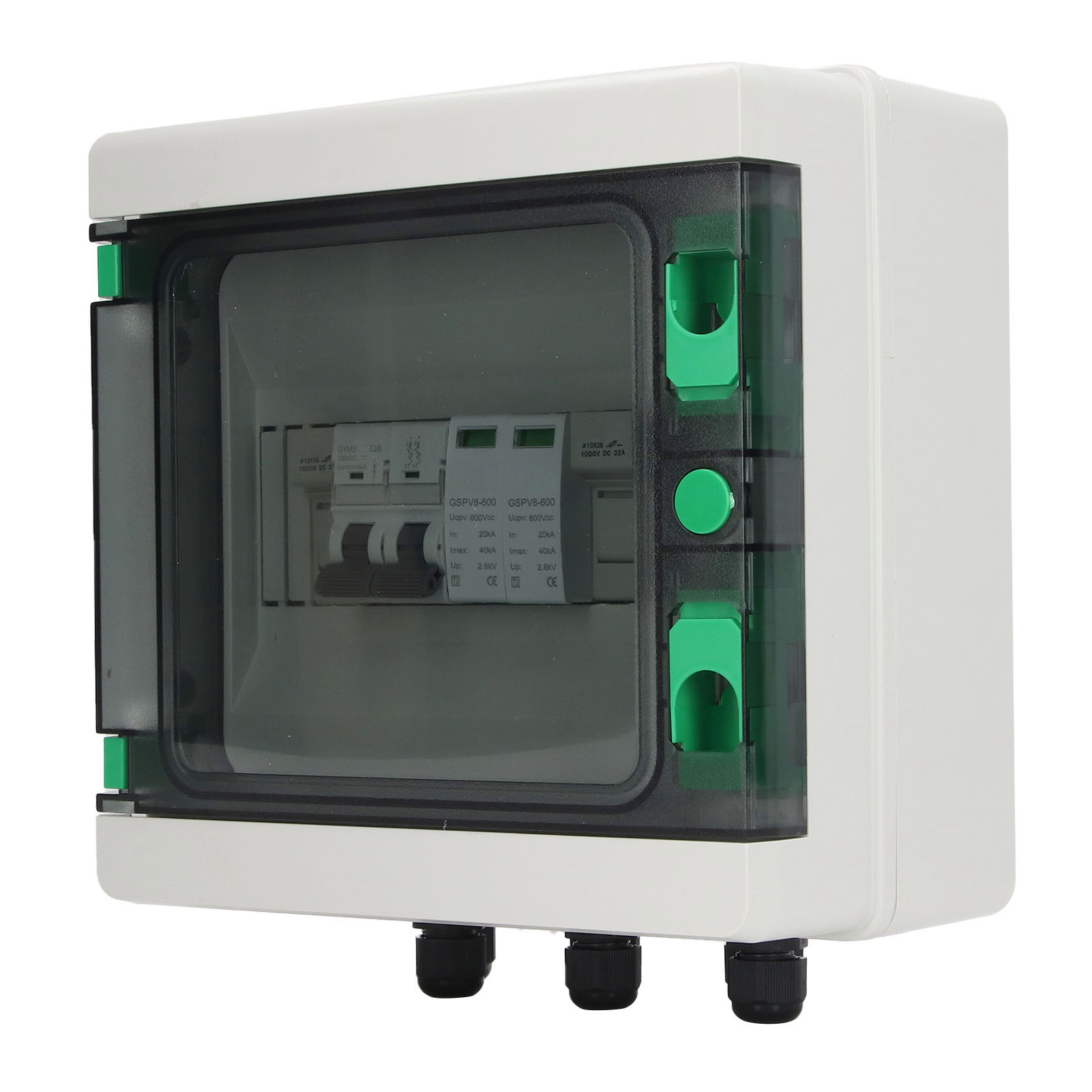 Solar-pv-kombinationsbox, Staubdicht, Ip65, Ein Ausgang, Ein Eingang, Pvc, 550 V