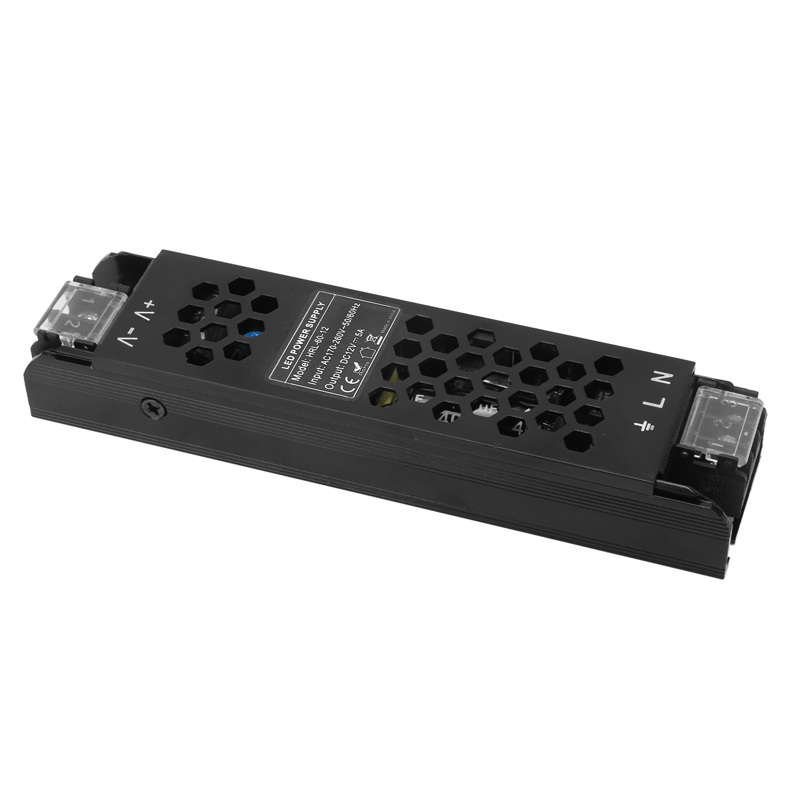 Led-treiber-transformator-netzteil Aus Aluminiumlegierung, Dünnes Konstantspannungs-schaltnetzteil, 60 W, Ac 170–260 V, Dc 12 V