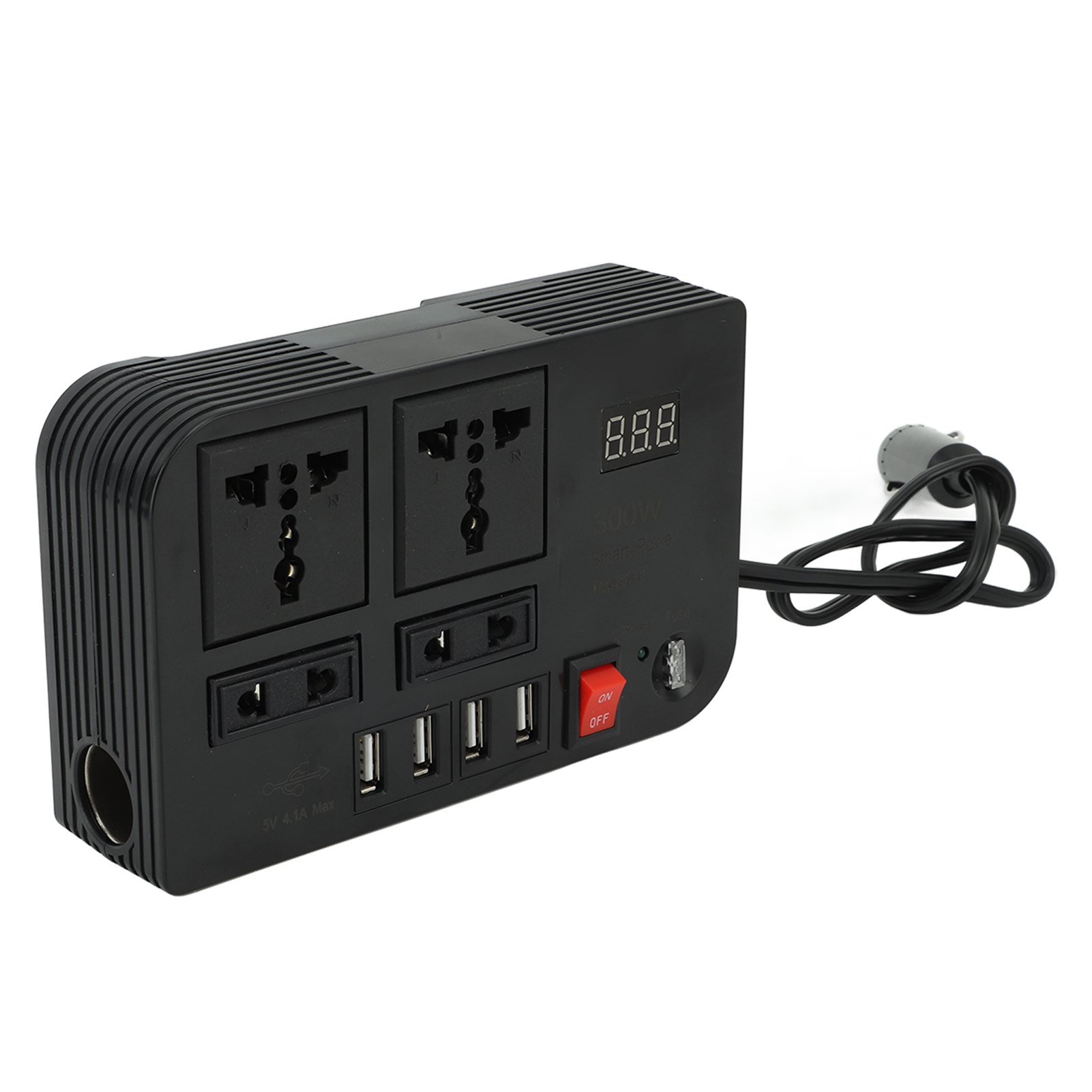 300-w-kfz-wechselrichter (12 V Auf 220 V) Mit 4,1-a-usb-ausgang Und Mehrfachschutz