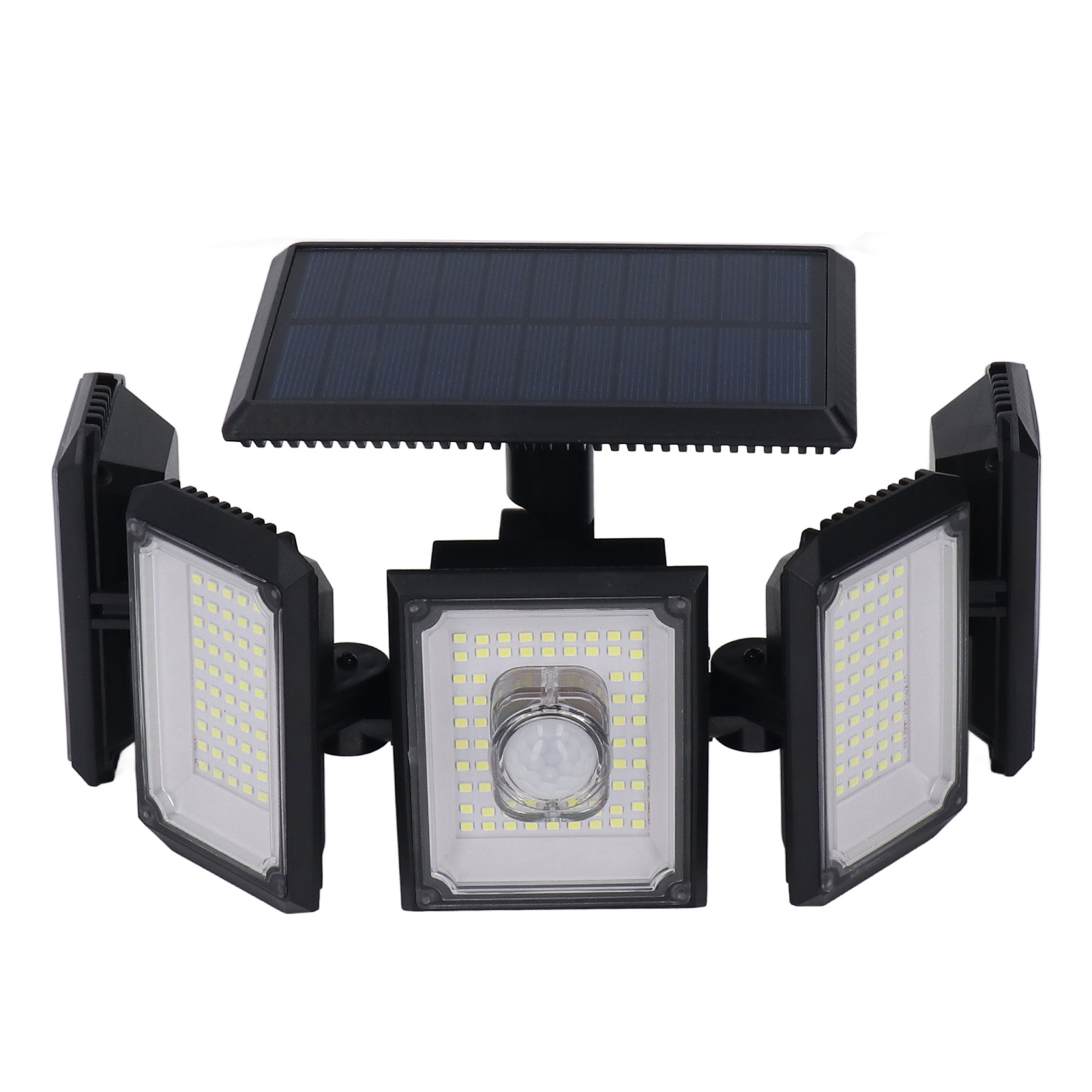 Solar-außenleuchte Mit 5 Leuchtenköpfen, Ip65 Wasserdicht, Infrarot-induktion, 300 Leds, Wandleuchte Für Den Garten
