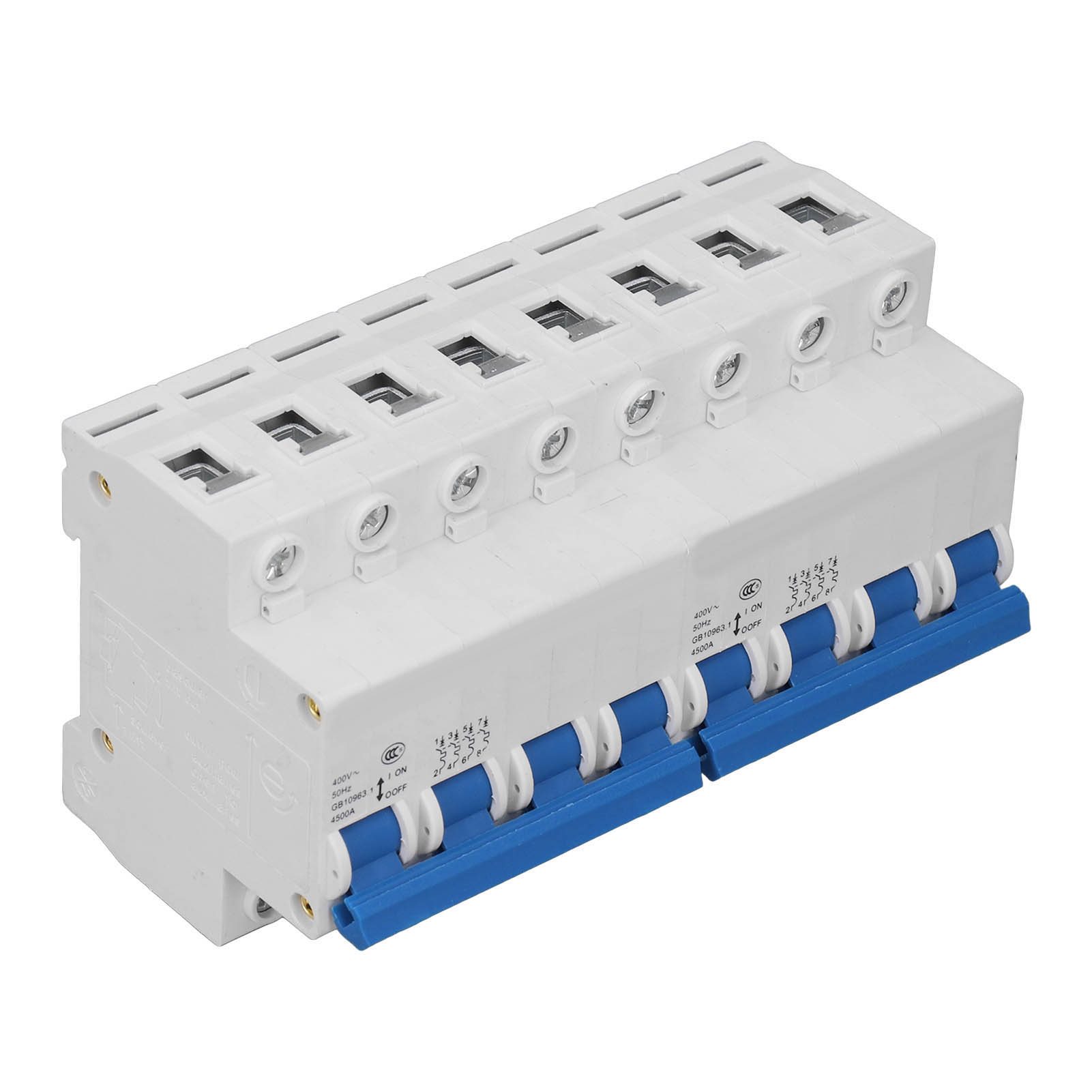 Mini-verriegelungs-umschalter Mit Führungsschiene, Manueller Doppel-leistungsumschalter, Ac400v 4p+4p 4500a 63a