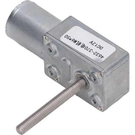 Schneckengetriebemotor Mit Selbsthemmungsfunktion, M6-kopf, Rotierende Welle, Gewindedrehzahlreduzierung, Gleichstrom-getriebemotor, 12 V Dc, 66 U/min