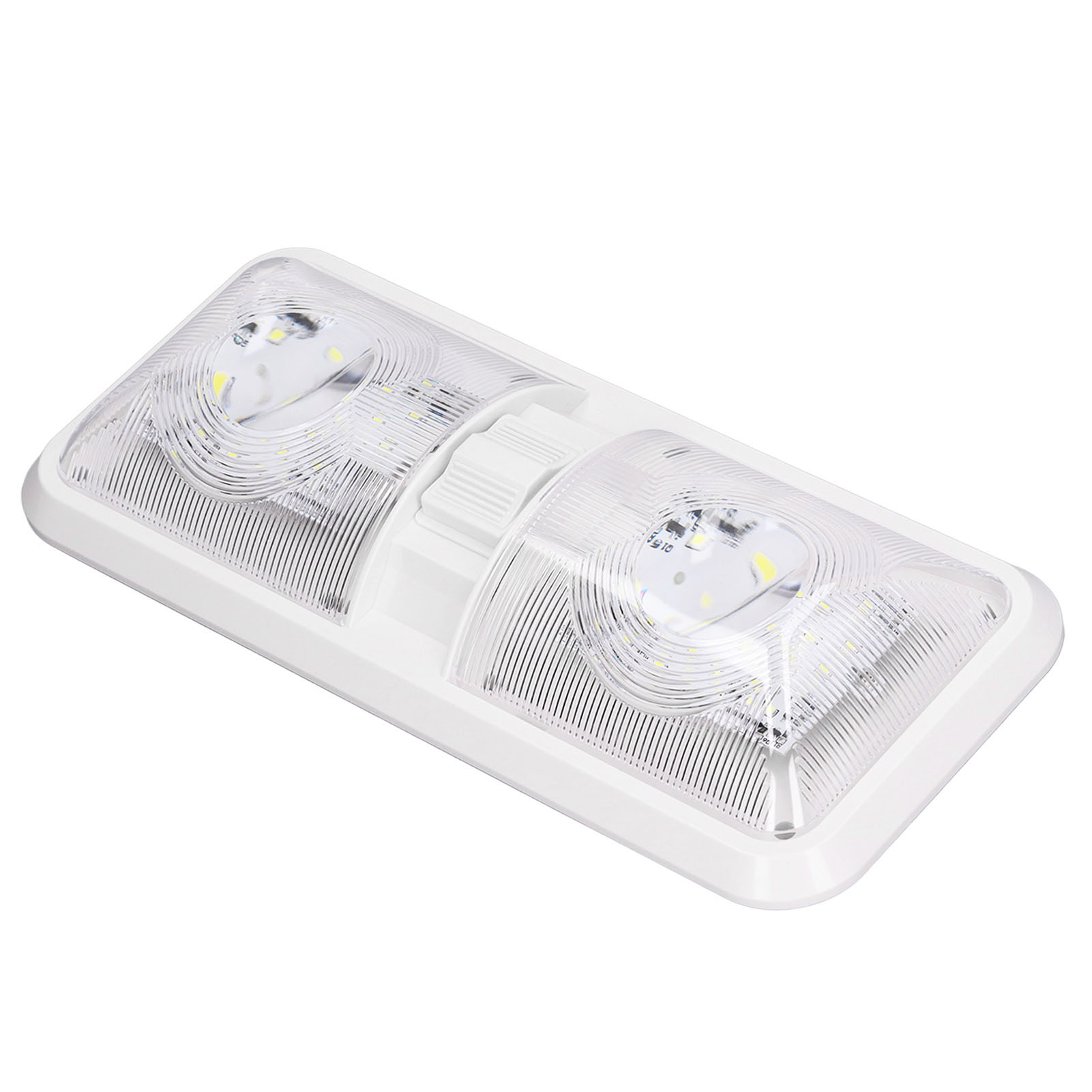 Wohnmobil-innenleuchte Mit 2 Led-kuppeln, 600 Lm, Mit 3-wege-schalter, 12 V Dc, Warmweißes Licht (6500 K) Für Boote Und Yachten