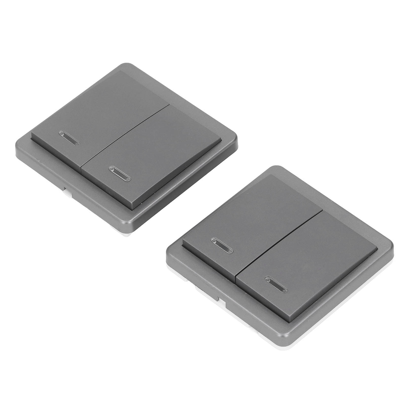 2-fach Ferngesteuerter Lichtschalter, Kabellos, Ip66, Drahtloser Smart-control-druckknopfschalter, 1000 W, 170–240 V