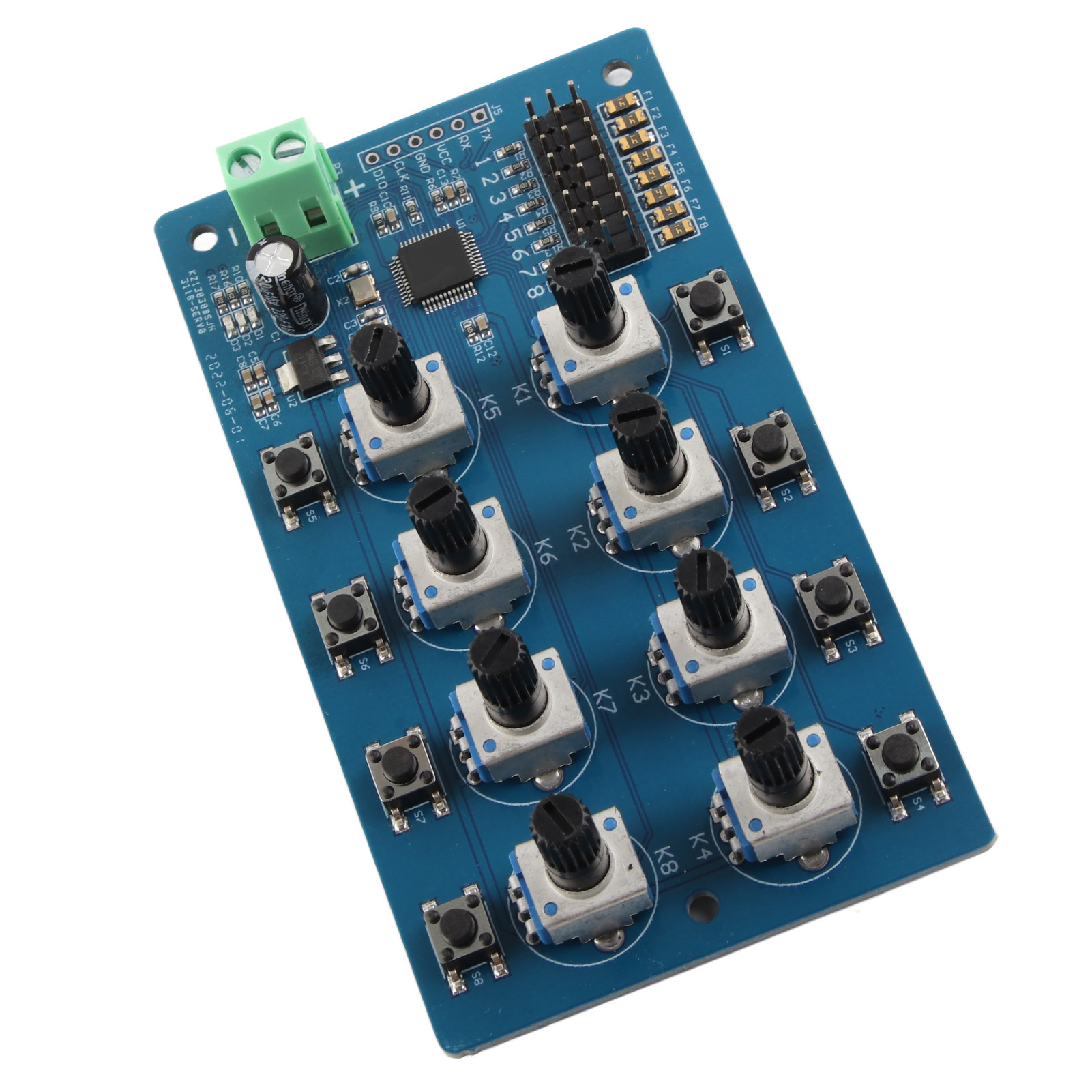 Servo-controller Mit 8-wege-drehknopfsteuerung, Integriertem Stm32-lenkgetriebe-controller Und Led-anzeige Für Futaba