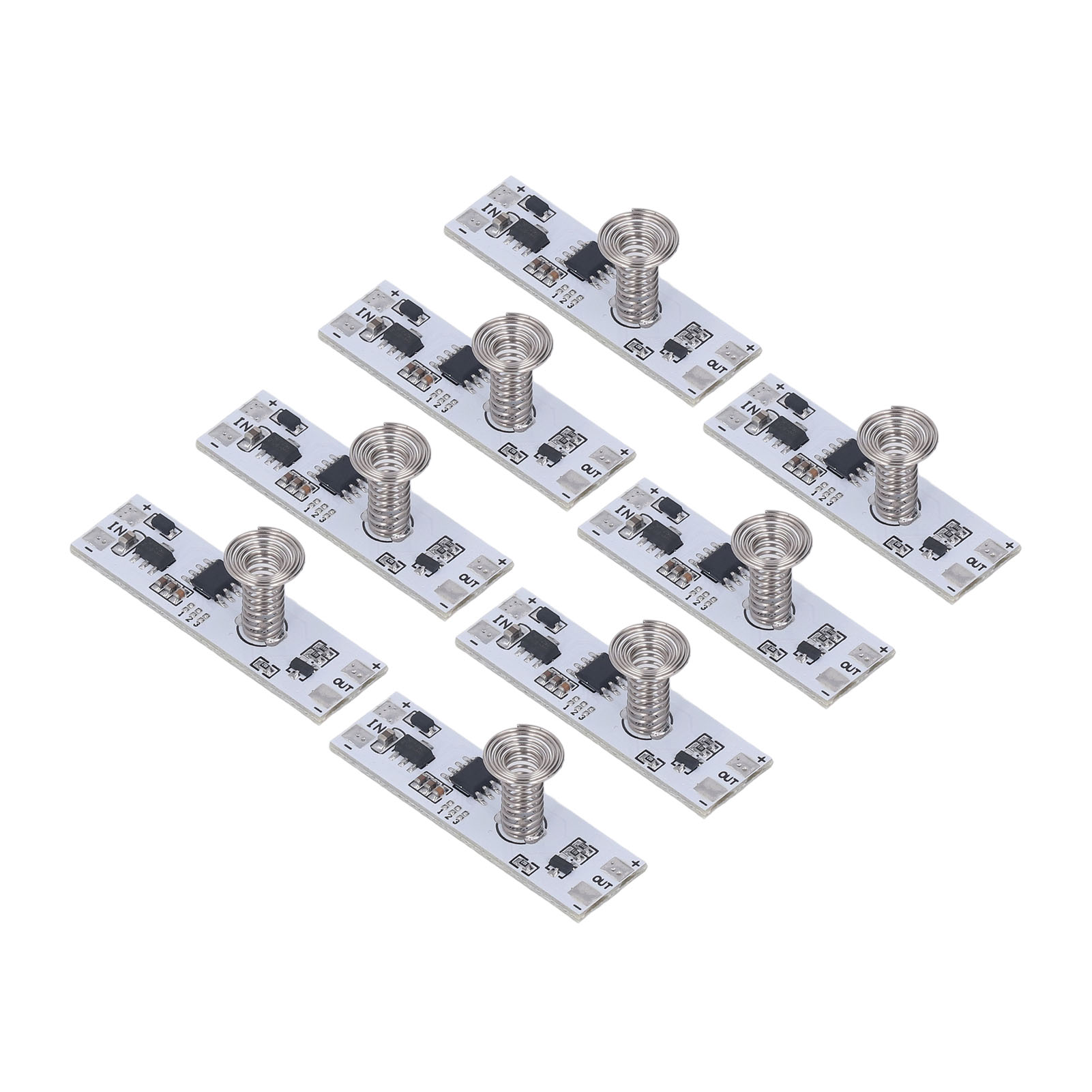 8 Stück Kapazitive Touch-dimmer-schaltermodule, Stufenlose Dimmermodule Für Led-leuchtenschränke, Dc 5–24 V