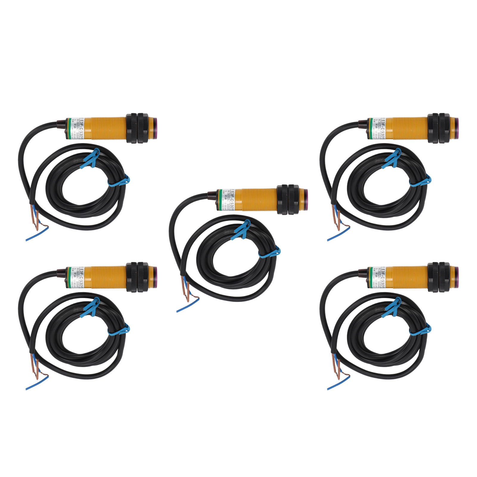 5 Stück Infrarot-lichtschranken, Normalerweise Offen, Erfassungsbereich 10–30 Cm, Schutzart Ip65, Lichtschranke, Wechselstrom 90–250 V