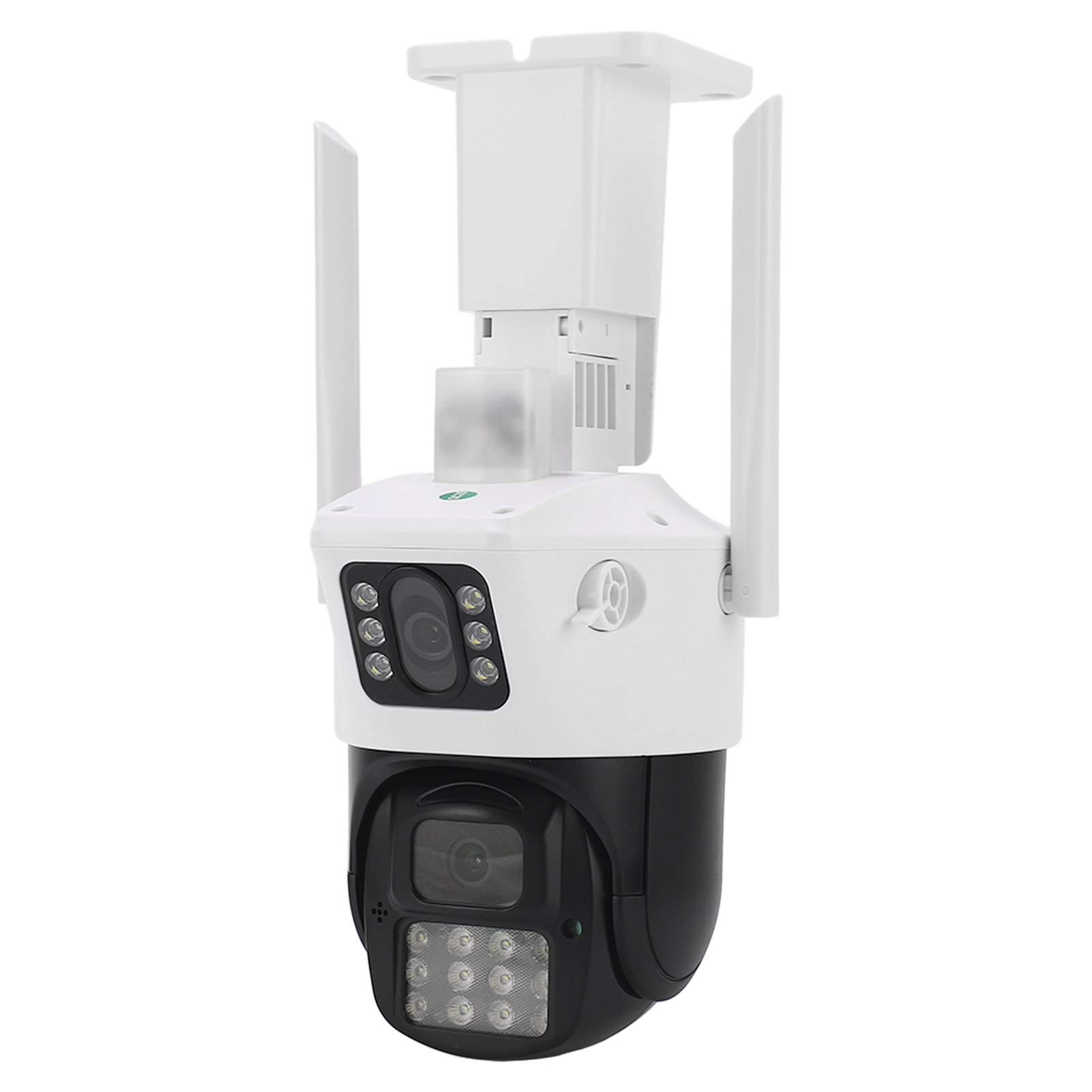 5-mp-hd-überwachungskamera Für Den Außenbereich Mit Dual-objektiv, Ip66 Wasserdicht, Bewegungserkennung, Wlan-sicherheitskamera, 110–240 V, Eu-stecker