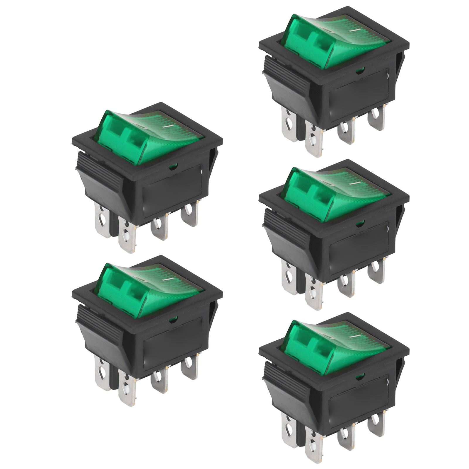 50-teiliges Set Mit Wippschaltern Aus Abs, 6-polig, Ein/aus, 2 Positionen, 125/250 V, Für Machinegreen