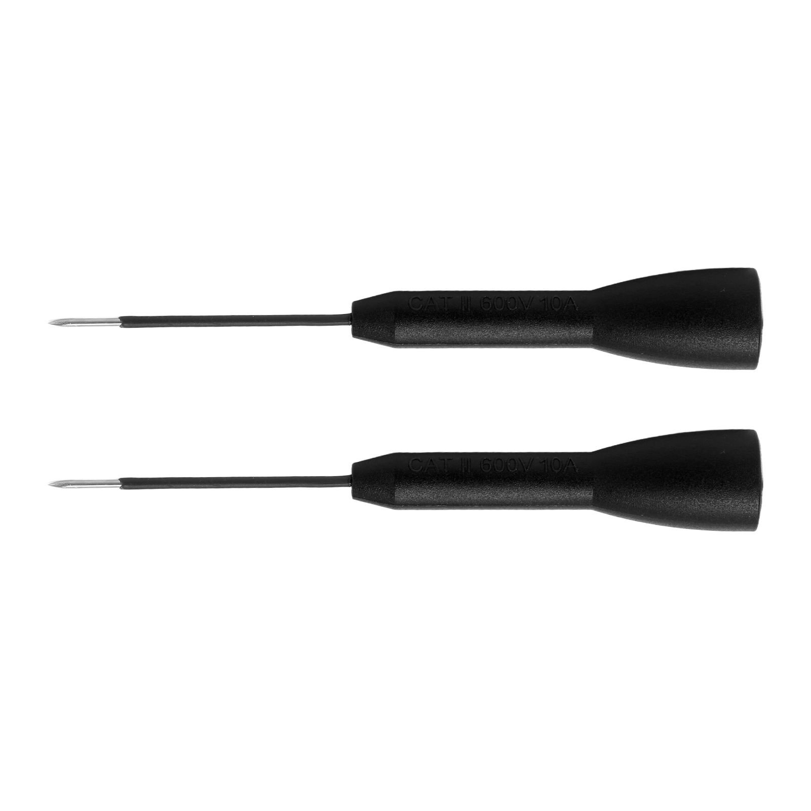 2 Stück Prüfspitzen Mit Isolationsschutz, Einfache Bedienung, 1 Mm Multimeter-nadel-durchstoßspitze, 600 V, 10 A, Schwarz