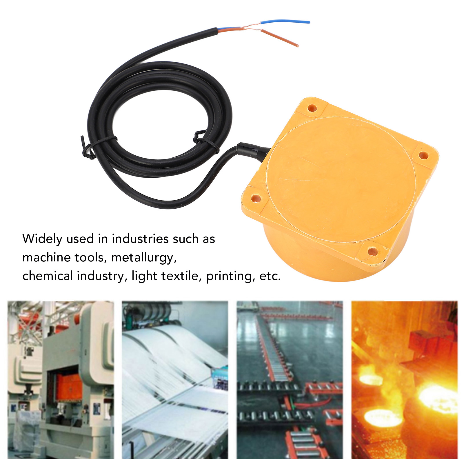Induktiver Näherungsschalter 300 Ma, 2-adrig, Normalerweise Offen, Schutzart Ip65, Berührungsloser Annäherungssensor, 90–250 V Ac
