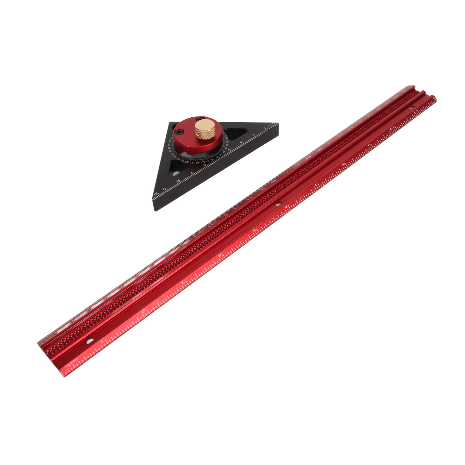 Lochlineal Für Holzbearbeitung, Aluminiumlegierung, Positioniermarkierung, 360° Drehbares Linienlineal, 300 Mm