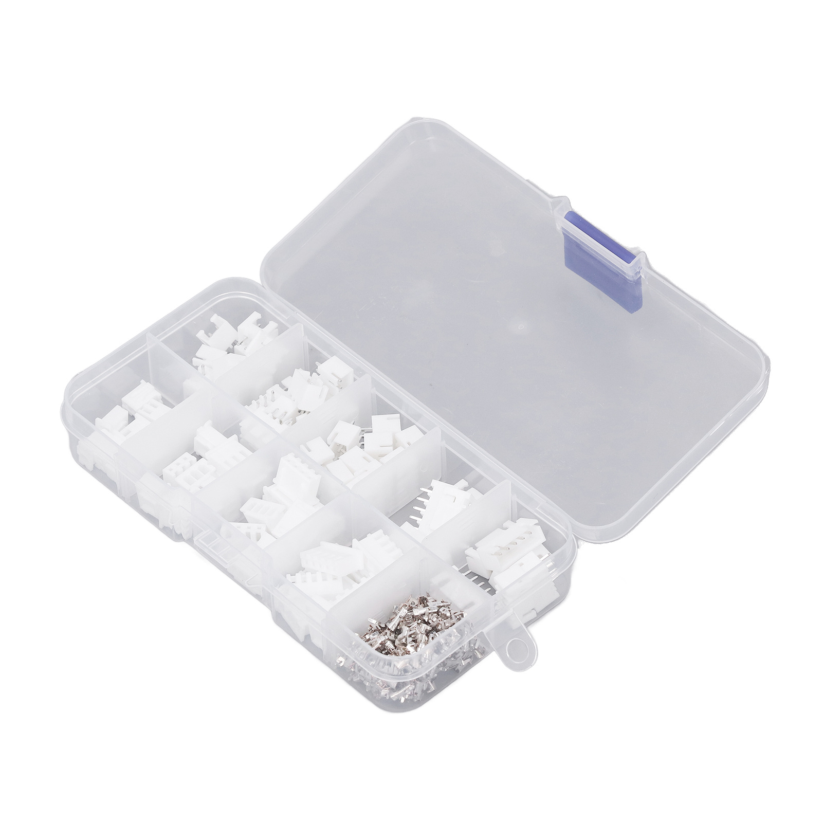 230-teiliges Jst-steckverbinderset Mit Kunststoffgehäuse Und Messingkontakten (2-, 3-, 4- Und 5-polig, Xh 2,54 Mm, Stecker Und Buchse).