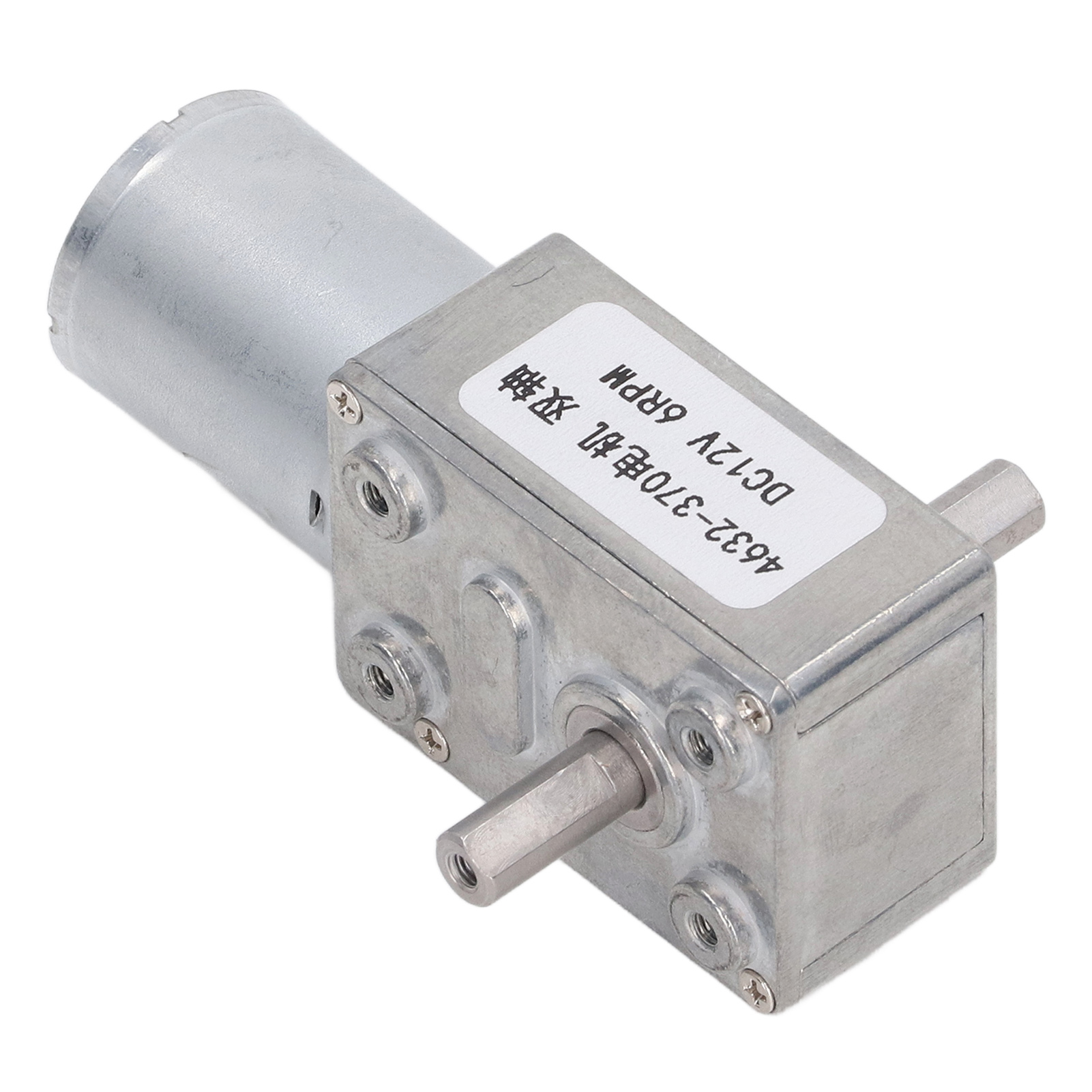 Turbo-schneckengetriebemotor, 2 Wellen, Hohes Drehmoment, Mikrogetriebe, 12 V Gleichstrom, Elektrowerkzeuge, 6 U/min