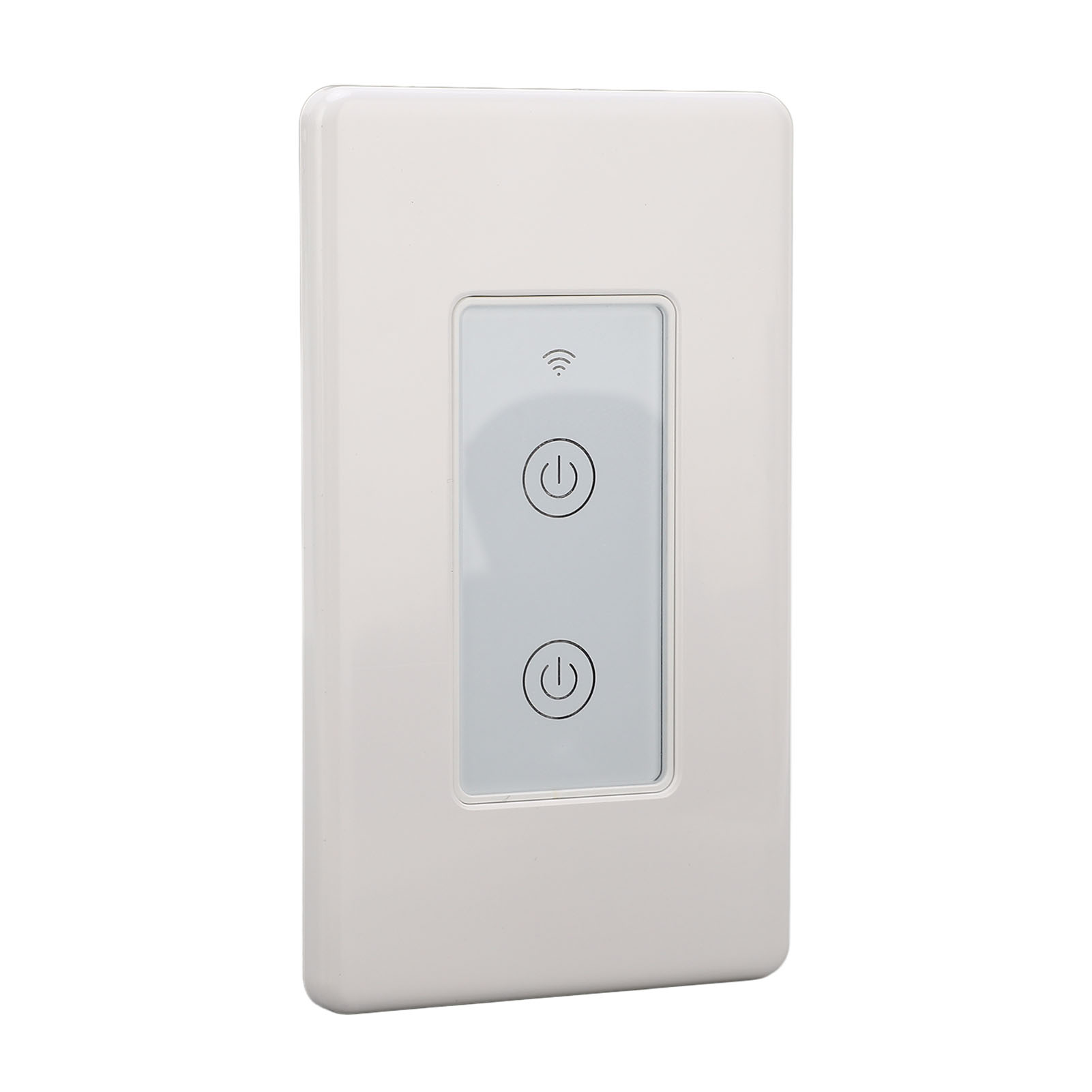 Intelligenter Wandschalter Mit 2-fach-touch-glaspanel, Sprachsteuerung, Kabellos, Ac100–240 V