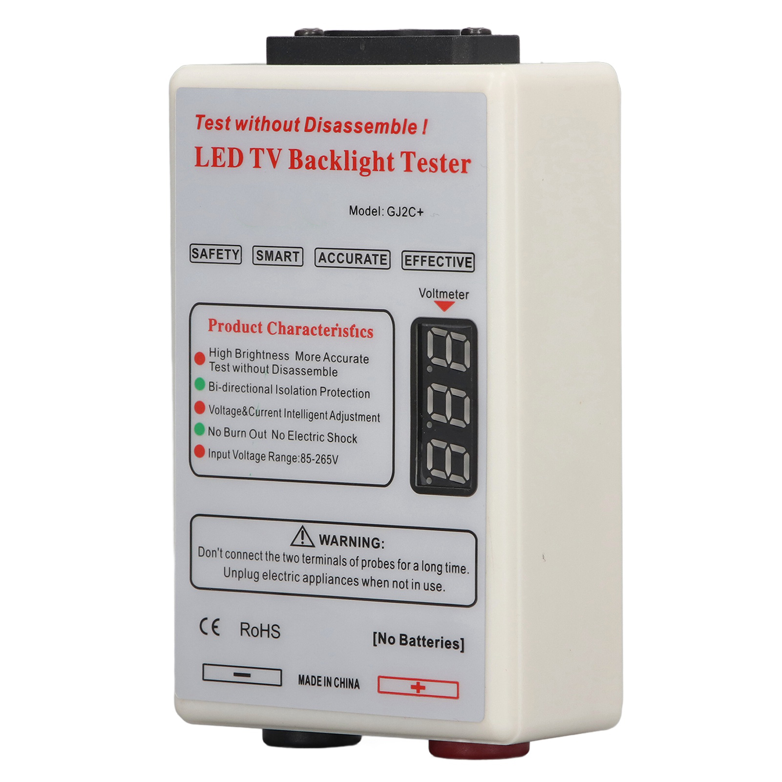 Led-lichttester, Kostenloser Bildschirmausbau, Softstart, Tragbarer Tv-hintergrundbeleuchtungstester Für Reparaturen, 85–265 V, Eu-stecker