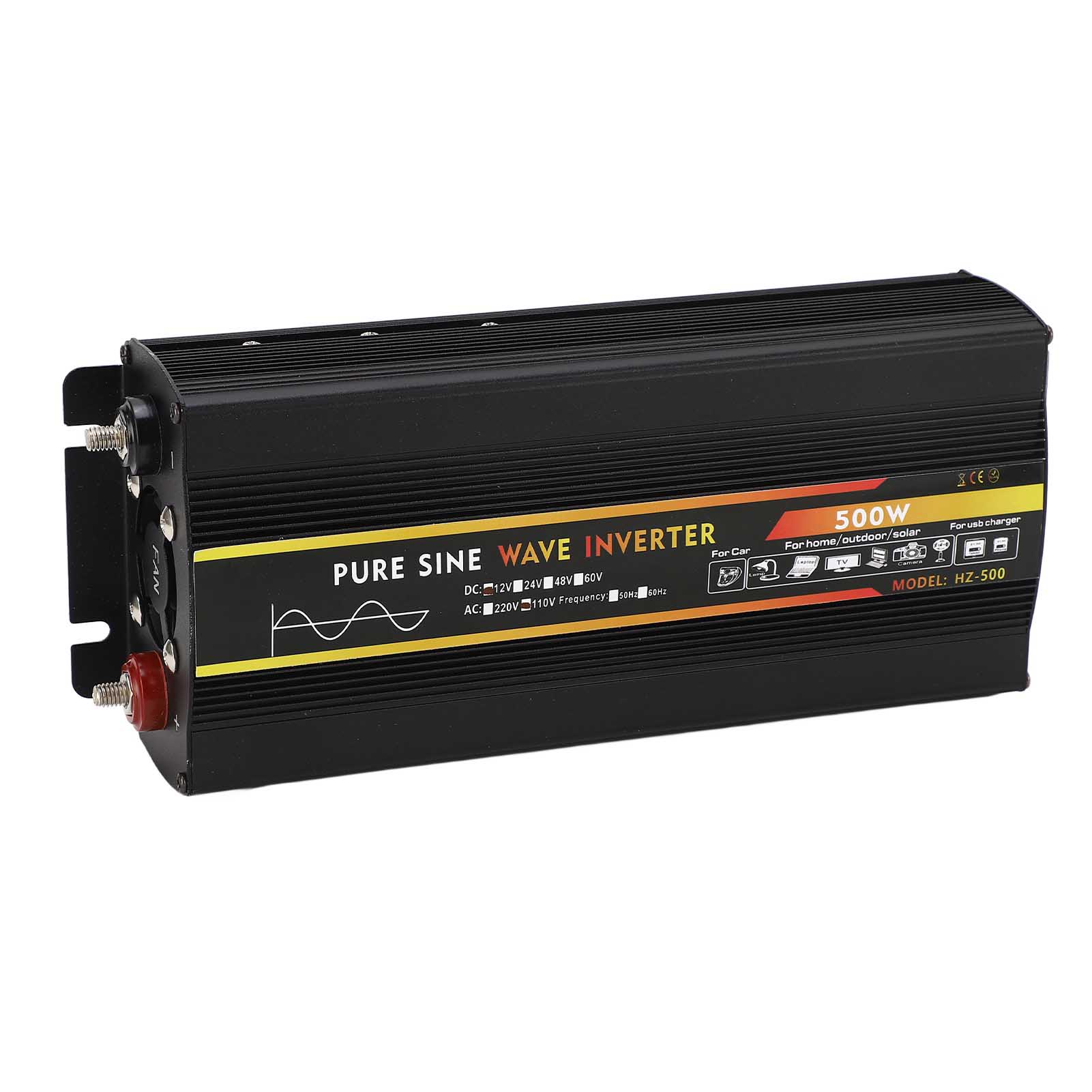 500-w-wechselrichter Mit Led-anzeige, 12 V Gleichstrom Auf 110 V Wechselstrom, Reine Sinuswelle, 1 Universalsteckdose