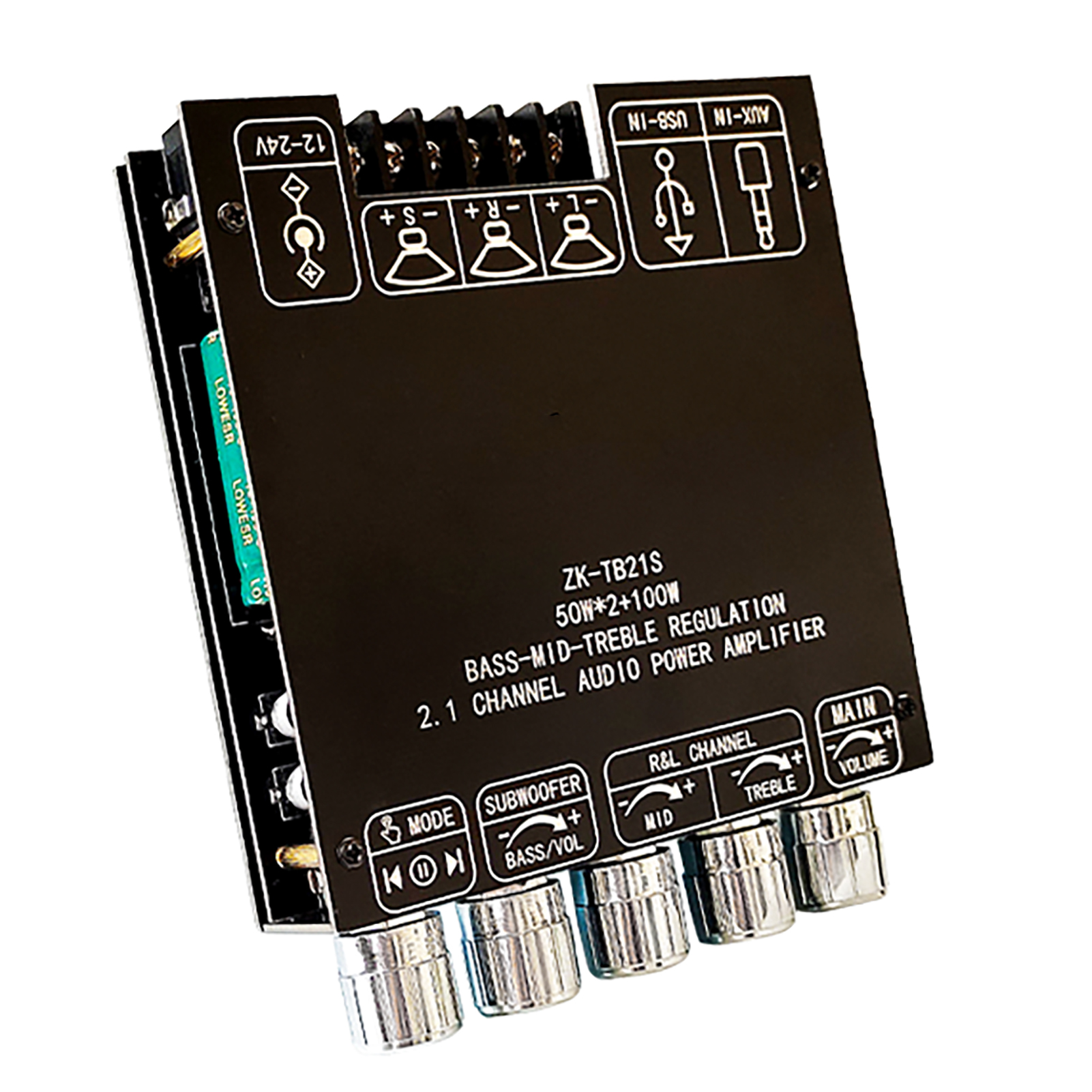 Tb21s 2.1-kanal Bluetooth-audioverstärkerplatine, Stereo-leistungsverstärkermodul Mit Montagesatz