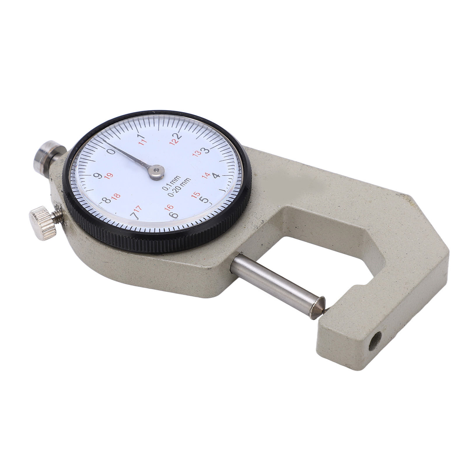 Tragbares Dickenmessgerät Mit Gut Lesbarer Skala, Zeigeranzeige Und Verschleißfestem Mikrometer Für Dickenmessungen Mit Spitzem Messkopf (0–20 Mm)