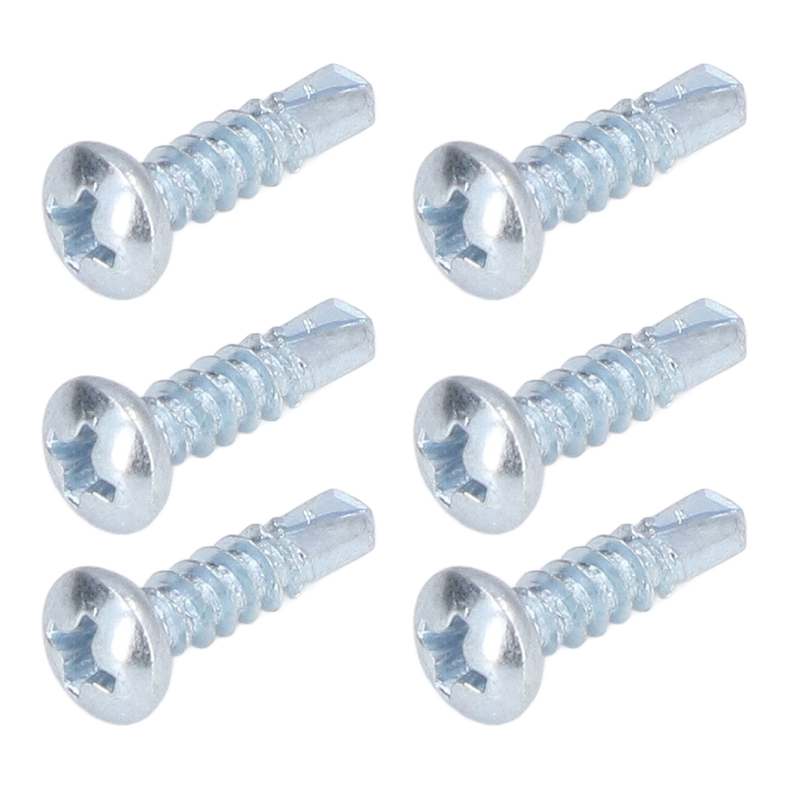 50 Stück Rundkopf-bohrschrauben, Rutschfest, Aus Verzinktem Kohlenstoffstahl, Selbstbohrend, 4,2 X 16 Mm, Kreuzschlitz