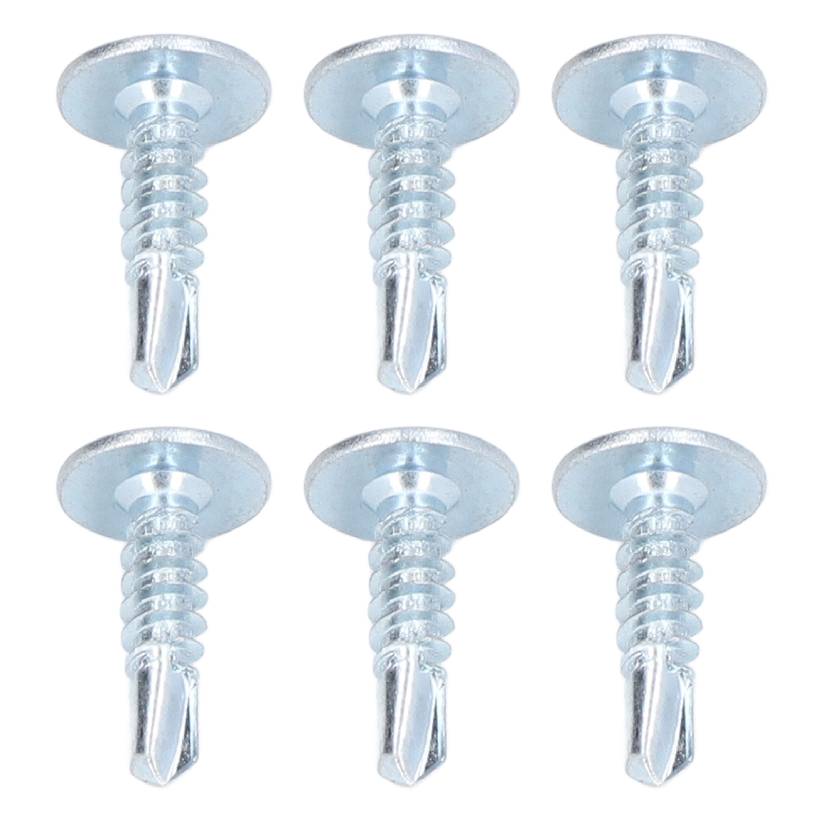 50 Stück Rundkopf-bohrschrauben, Rutschfest, Aus Verzinktem Kohlenstoffstahl, Selbstbohrend, 4,2 X 16 Mm Unterlegscheibe