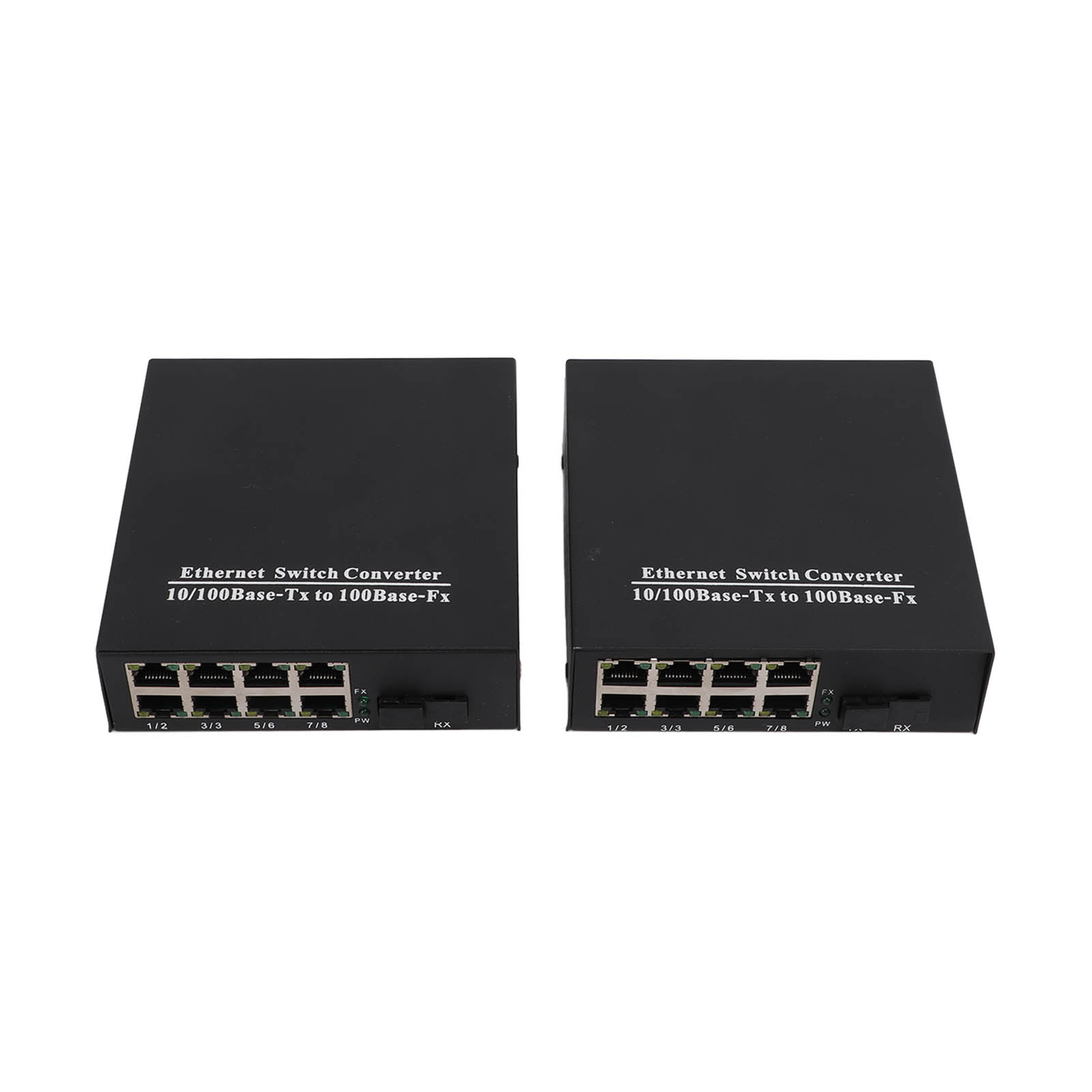 100m 1 Optischer 8 Elektrischer Glasfaser-transceiver Ab Carrier Grade Einzelfaser-konverter 100–240 Veu-stecker