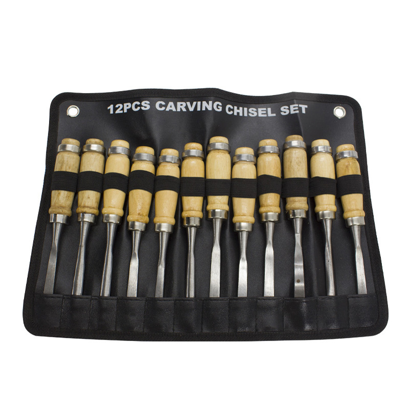 12-teiliges Set Holzschnitzmeißel, Scharfe Professionelle Handmeißel, Holzschnitzwerkzeuge