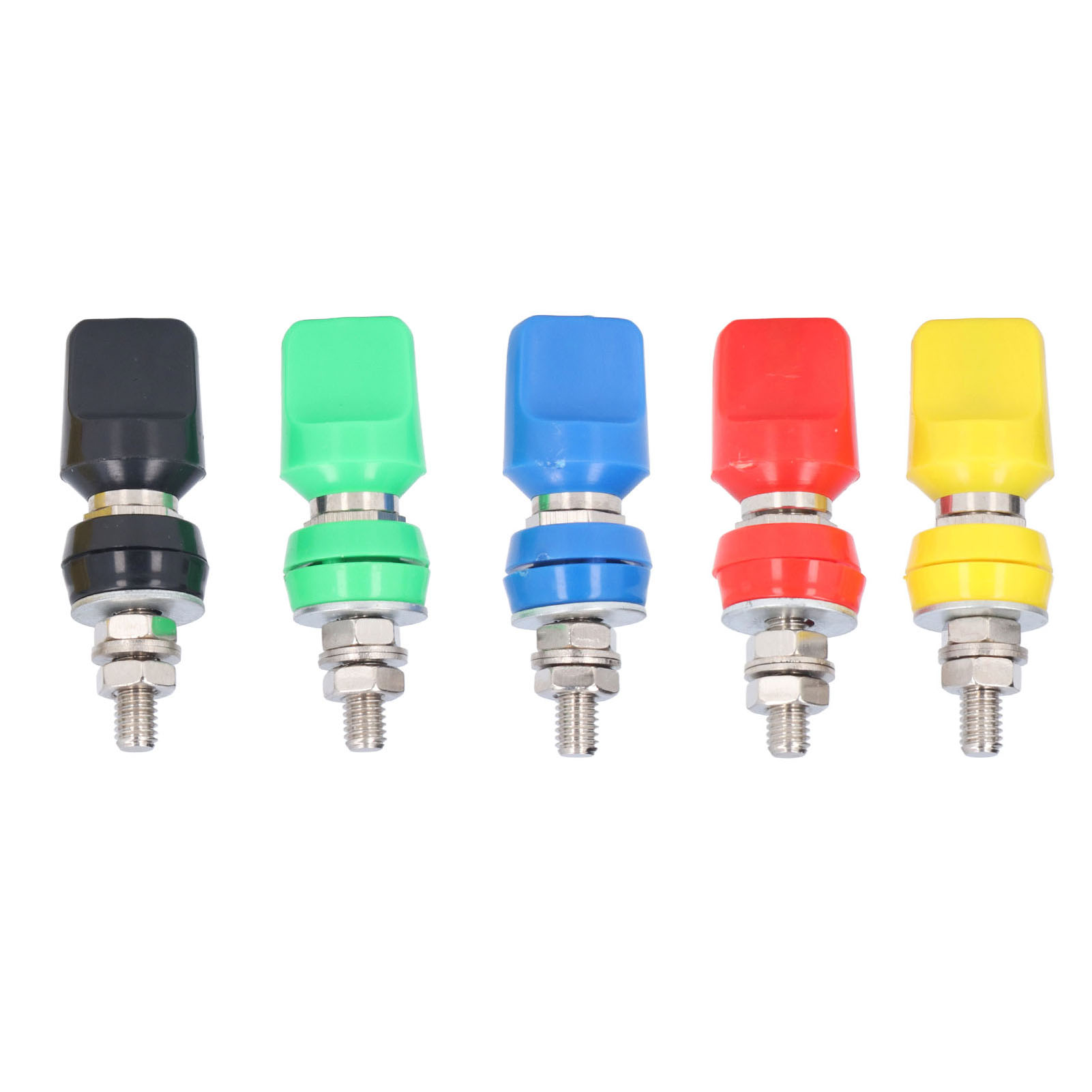 5 Stück Anschlussklemmen Für Hochstromverdrahtung, Flache Kappe Aus Silberfarbener Legierung, Stecker 50019(1)