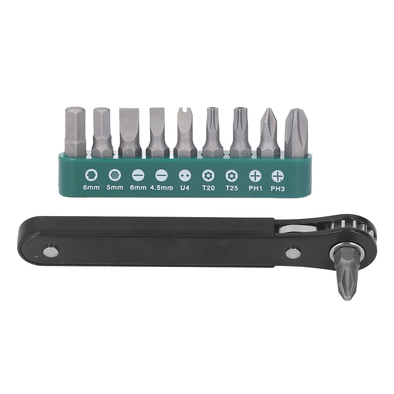 11-teiliges Mini-schraubendreher-set, 1/4 Zoll, Taschenformat, Mikro-edc-werkzeug, Ratschenschlüssel Mit Hohem Drehmoment, 90°-winkel-drehgriff