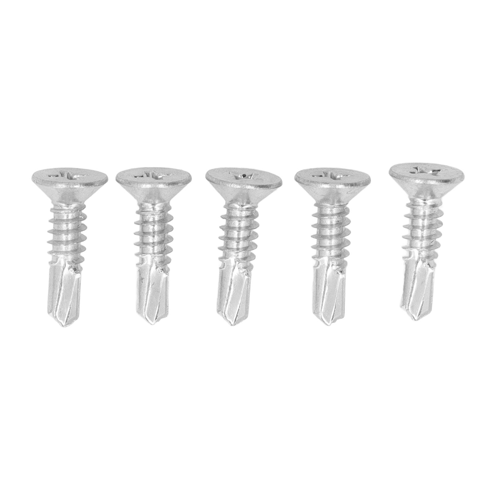 50 Stück Selbstbohrende Schrauben, Verzinkt, Aus Kohlenstoffstahl, Kreuzschlitzschrauben 4,8 X 19 Mm, Flachkopf
