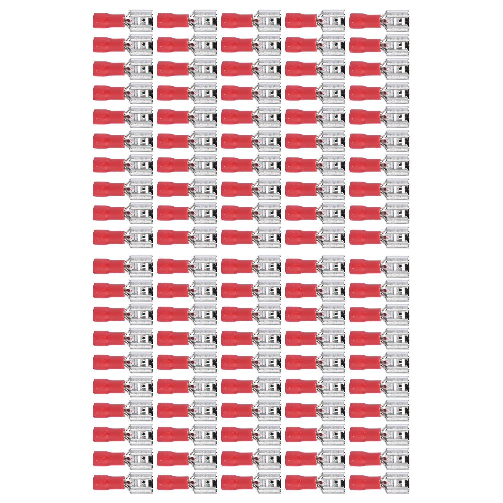 100 Stück Isolierte Flachsteckverbinder Aus Kupfer Und Pvc Für Elektrische Crimpanschlüsse Im Haushalt, 22–16 Awg, Gfdd 1,25–250