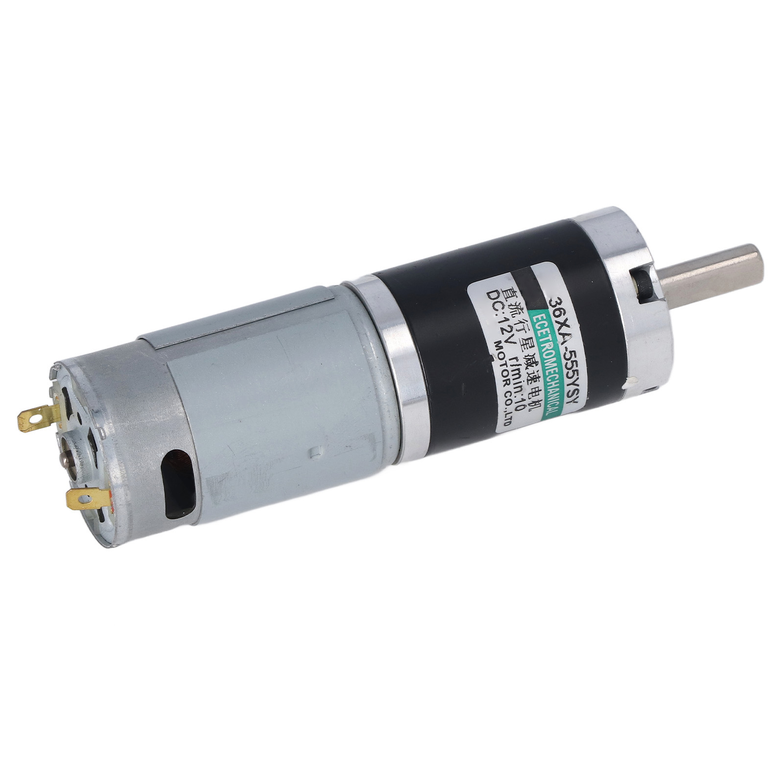 12-v-gleichstrom-mikrogetriebemotor, Cw/ccw, Langsam Laufend, Kupfermotor Für Industrieanwendungen, 15 W, 0,15 A, 10 U/min