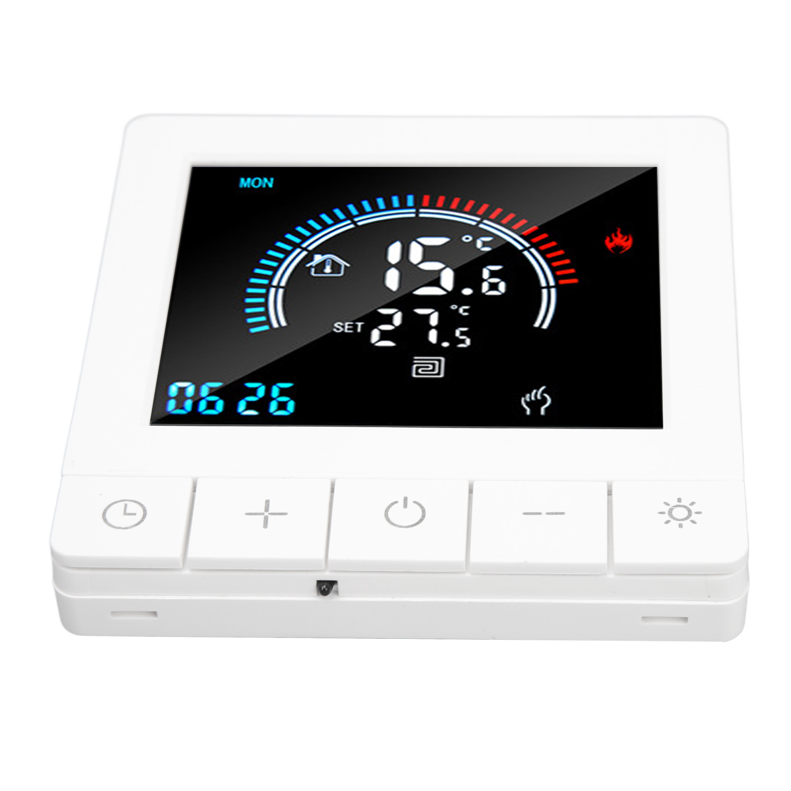 Fußbodenheizungsthermostat Mit Lcd-display, Touch-steuerung, Intelligenter Zeitschaltuhr Und Programmierbarem Heizungsregler Für Das Haus, Wechselstrom 90–240 V, 16 A, Elektrische Heizung (inkl. 3 Met