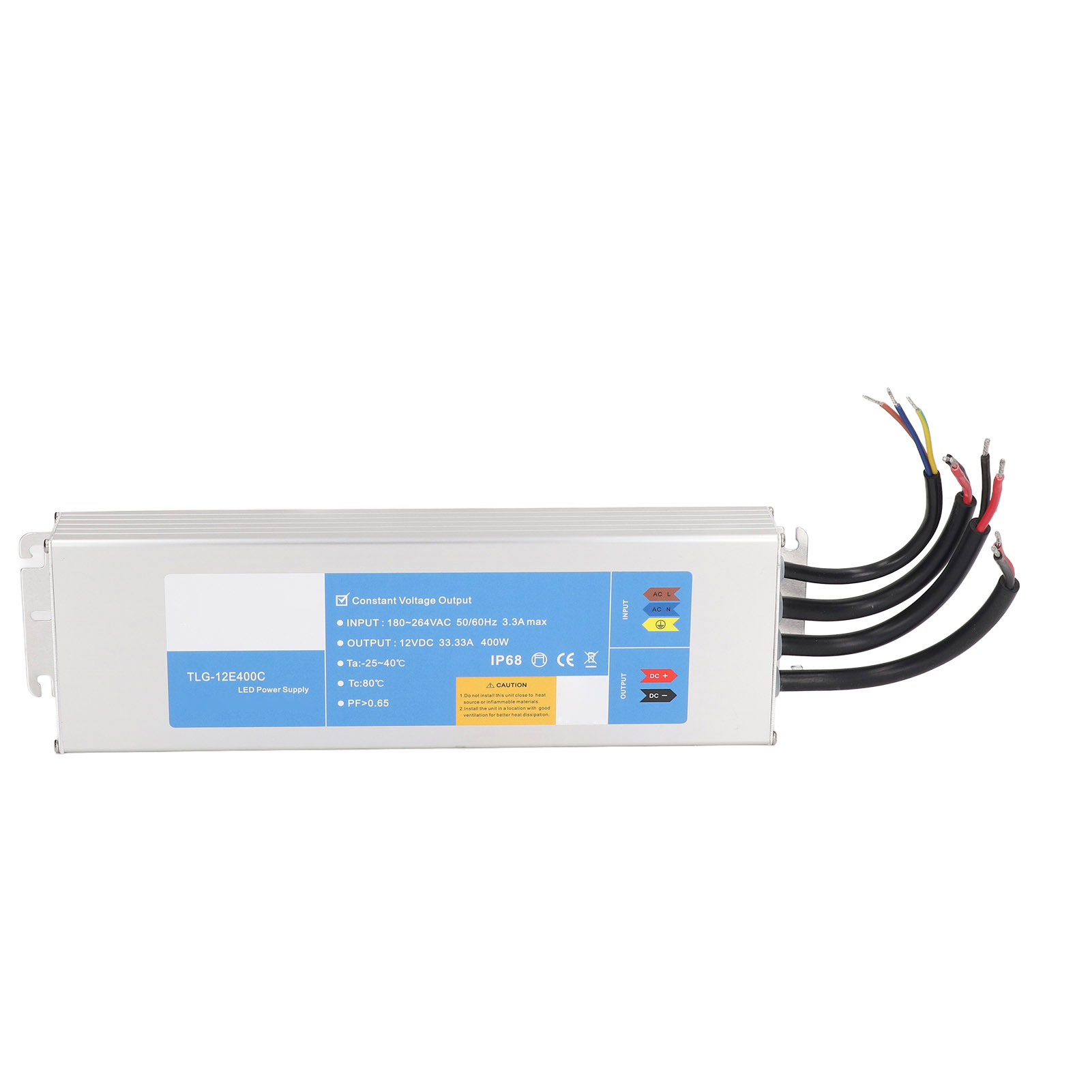 400-w-led-treiber-netzteil, Ip68 Wasserdicht, Niederspannungstransformator, 180–264 V Eingang, 12 V Dc, 33,3 A