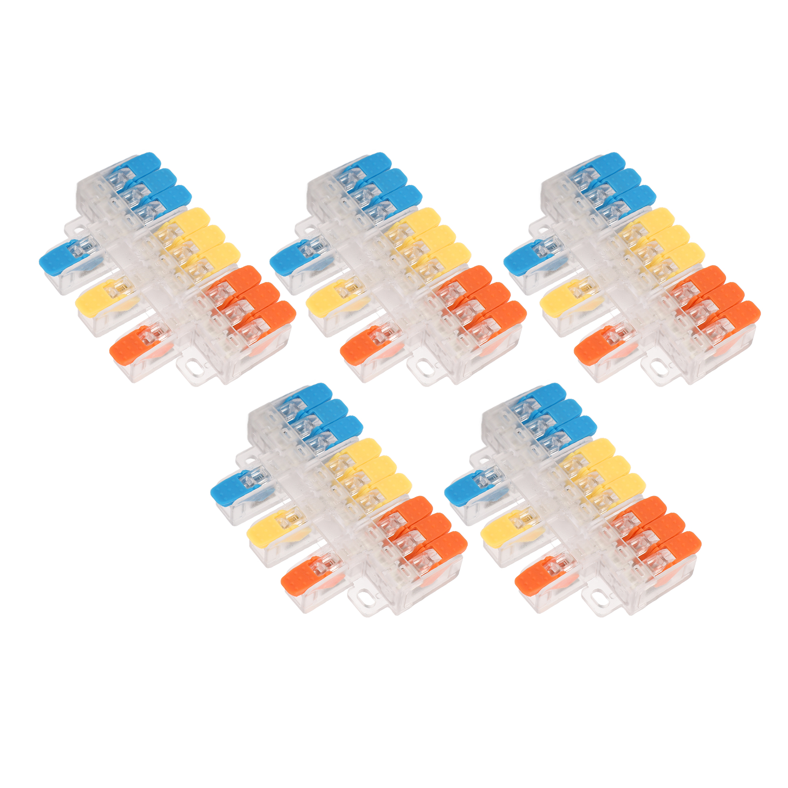 5-teiliges Set Hebel-drahtverbinder 3 Bis 9 Schnellverdrahtungskabelverbinder Steck-leiterklemmenblock 41a 450v