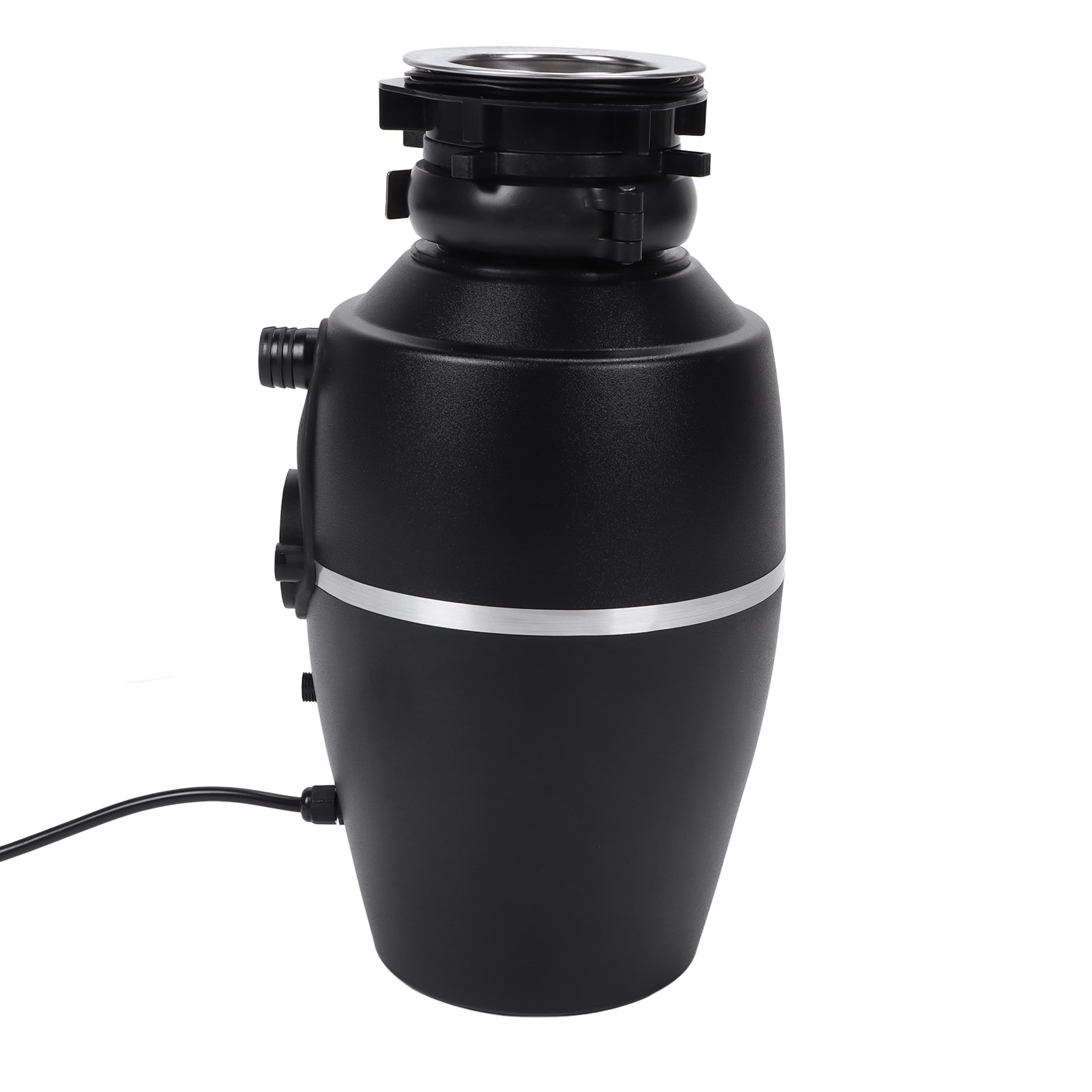 Kontinuierlich Beschickter Küchenabfallzerkleinerer, Schwarz, 3800 U/min, Leiser Betrieb, Mit Fallrohr, 1 Ps, Eu-stecker, 110–240 V
