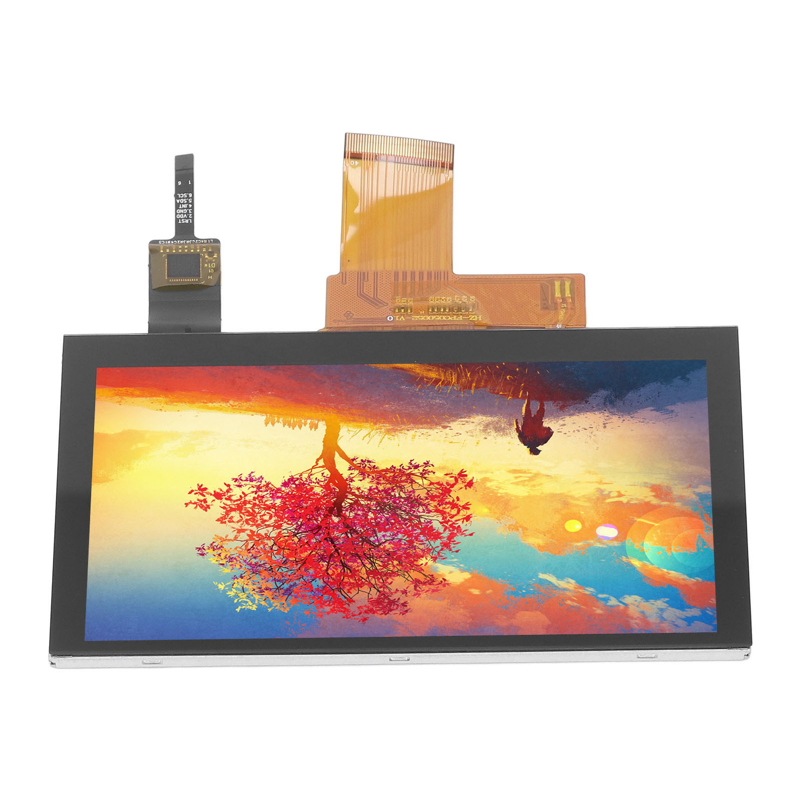 5-zoll-lcd-display Mit Lvds-ic-schnittstelle, 800x480 Pixel Großem Betrachtungswinkel, Kapazitiver Touchscreen