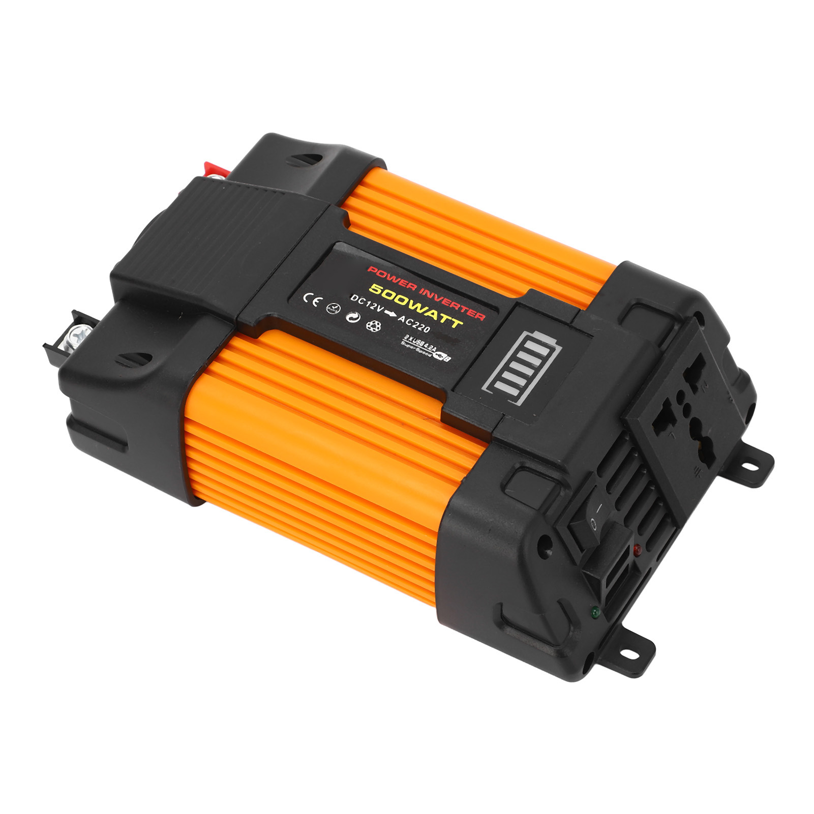 Kfz-wechselrichter Dc12v Auf Ac220v 500w, Modifizierter Sinuswellenwandler-adapter Mit 2 Usb-anschlüssen Und 1 Universalsteckdose