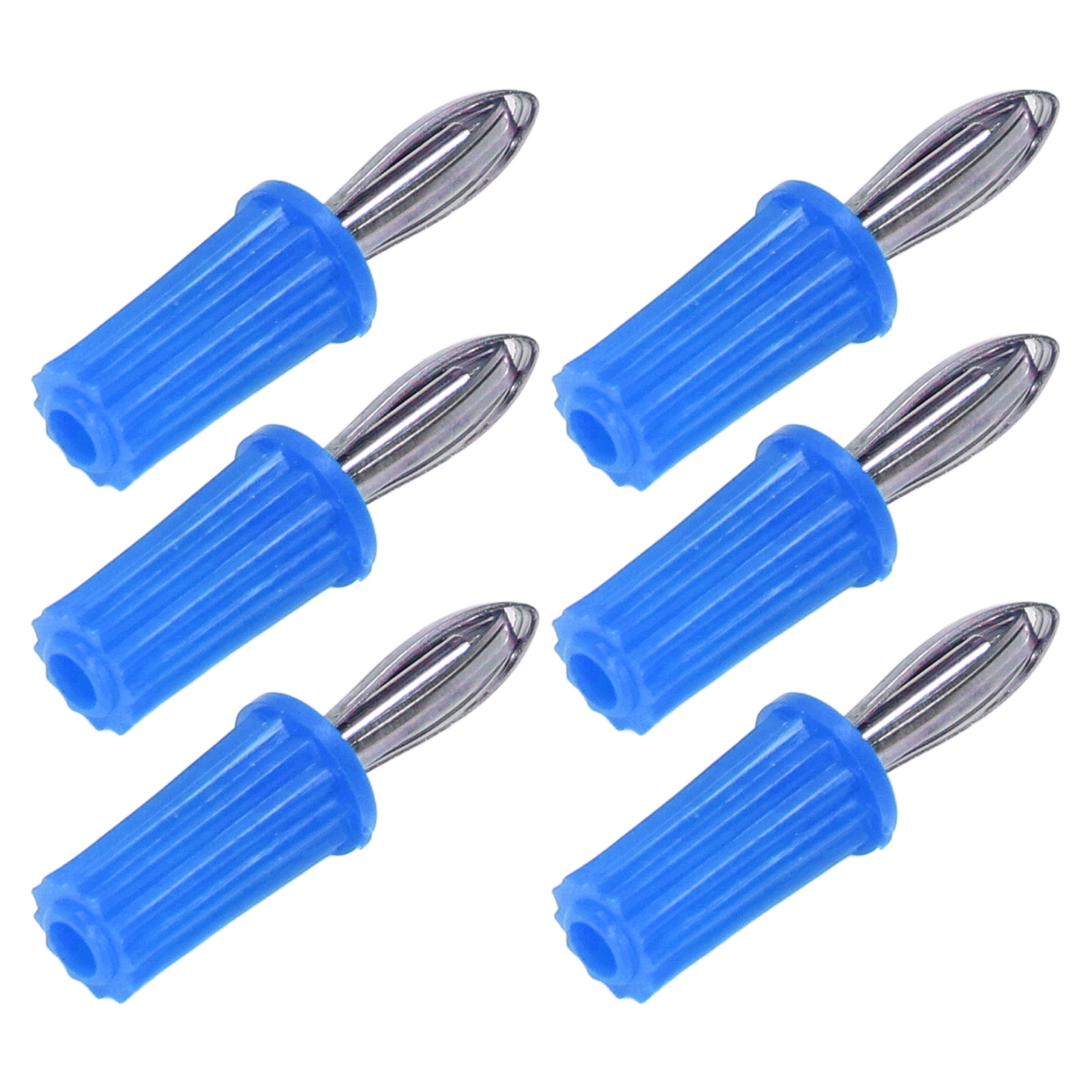 100 Stück Bananenstecker 4 Mm, Abs, Vernickeltes Messing, Hochwertige Elektrische Verbindungen, Blau