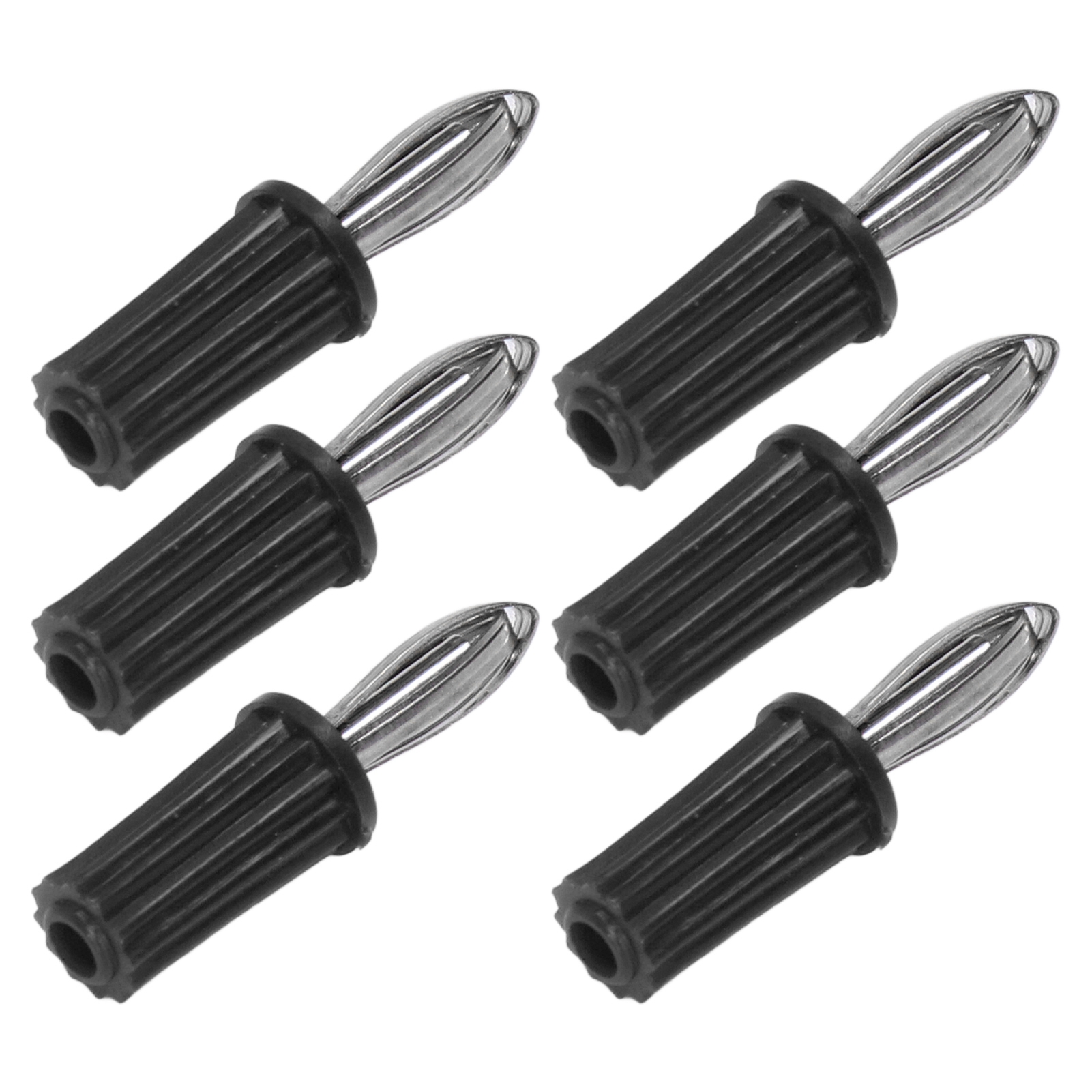 100 Stück Bananenstecker 4 Mm, Abs, Vernickeltes Messing, Hochwertige Elektrische Verbindungswerkzeuge, Schwarz