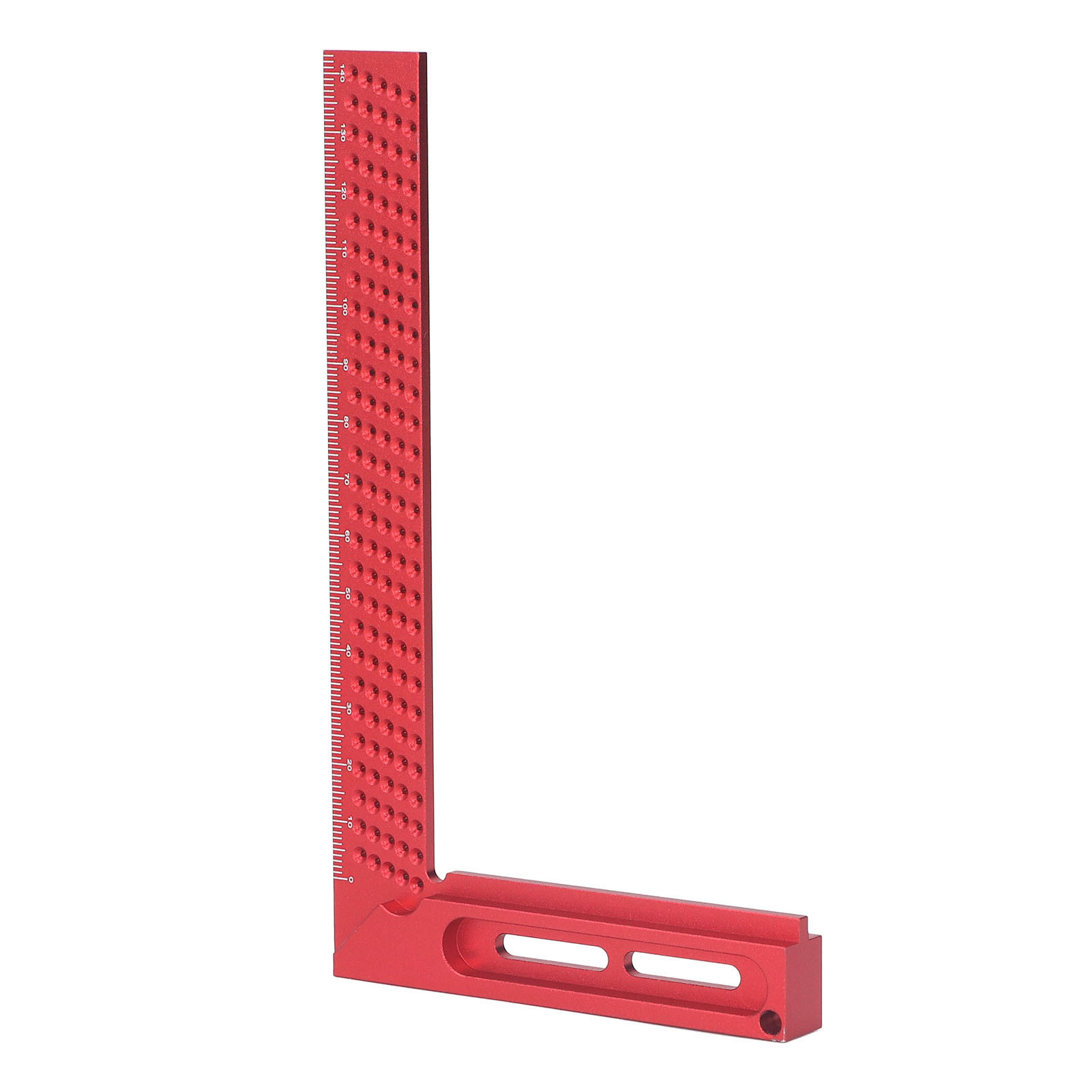 Anreißlineal Aus Aluminiumlegierung, Rechtwinkliges Messlineal Für Holzbearbeitung, 45°/90°-winkelmesser, 160 Mm