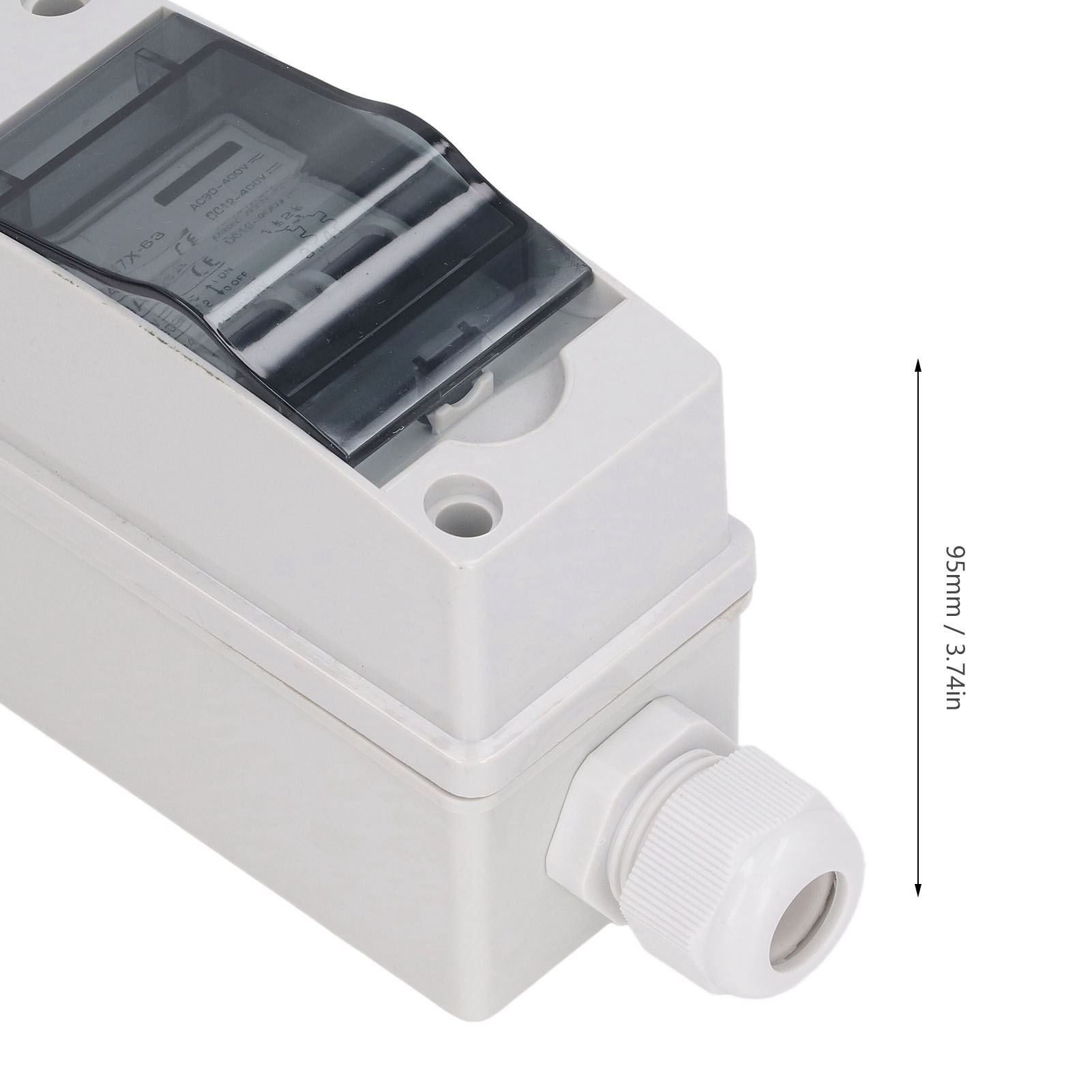 Miniatur-leistungsschalter 50 A, Wasserdicht, 2-polig, Dc-solar-trennschalter, Isolator Für Photovoltaikanlagen, Dc 12–400 V, Ac 90–400 V