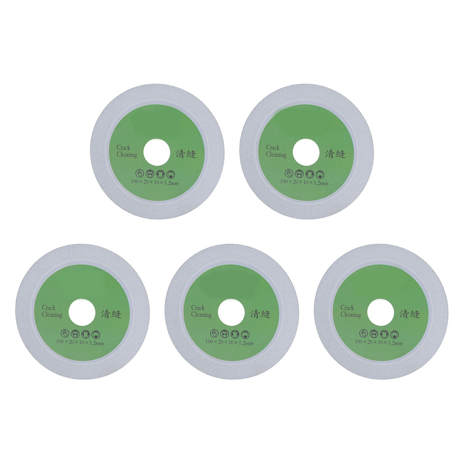 5-teiliges Diamantsägeblatt-set Zum Reinigen Und Schlitzen Von Rissen In Porzellan- Und Keramikfliesen (100 X 20 X 10 X 1,2 Mm)