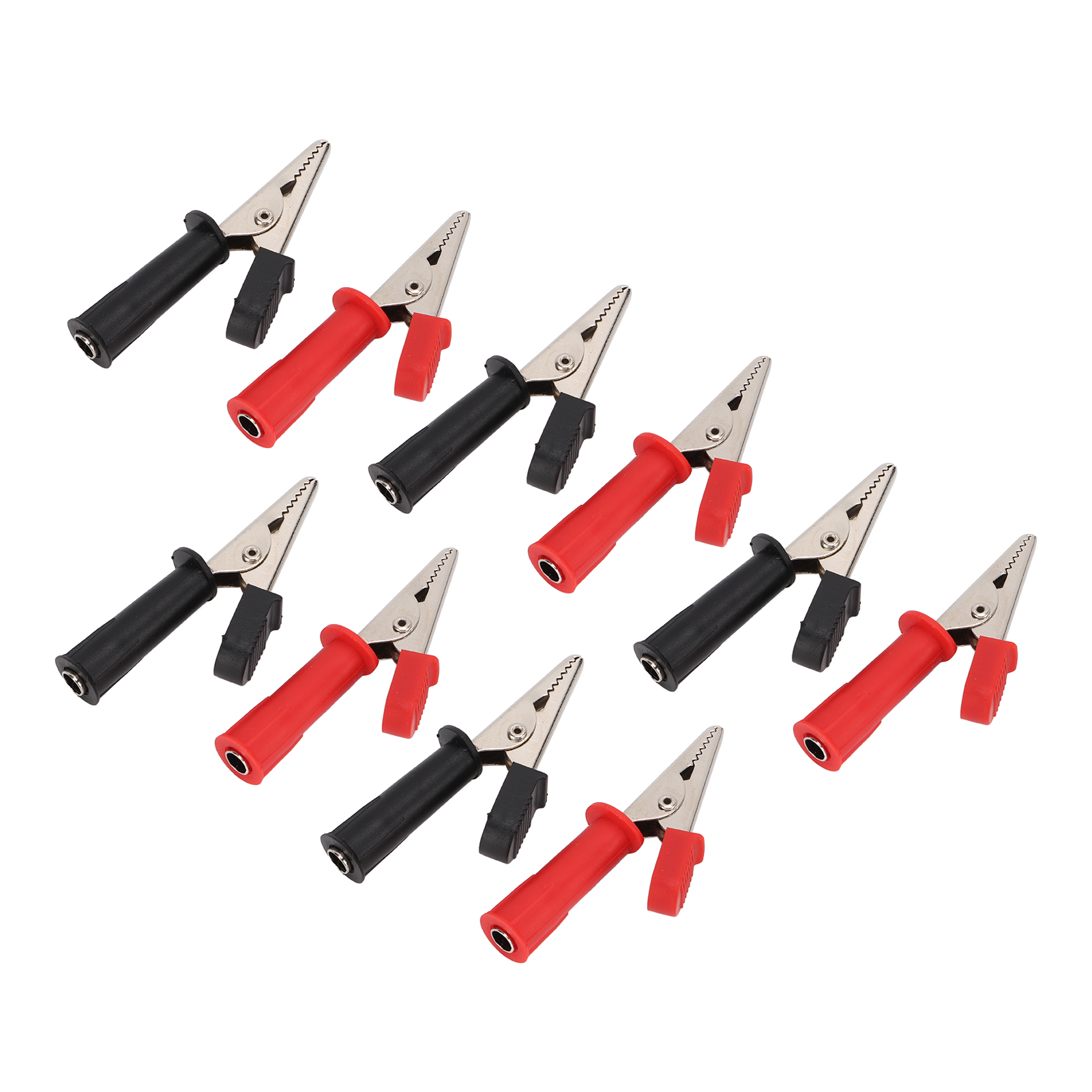 Isolierte Krokodilklemme Mit 5 Mm Öffnungen Aus Reinem Kupfer, Prüfklemme Mit 4 Mm Klinkenstecker Für Elektrische Versuchsleitungen