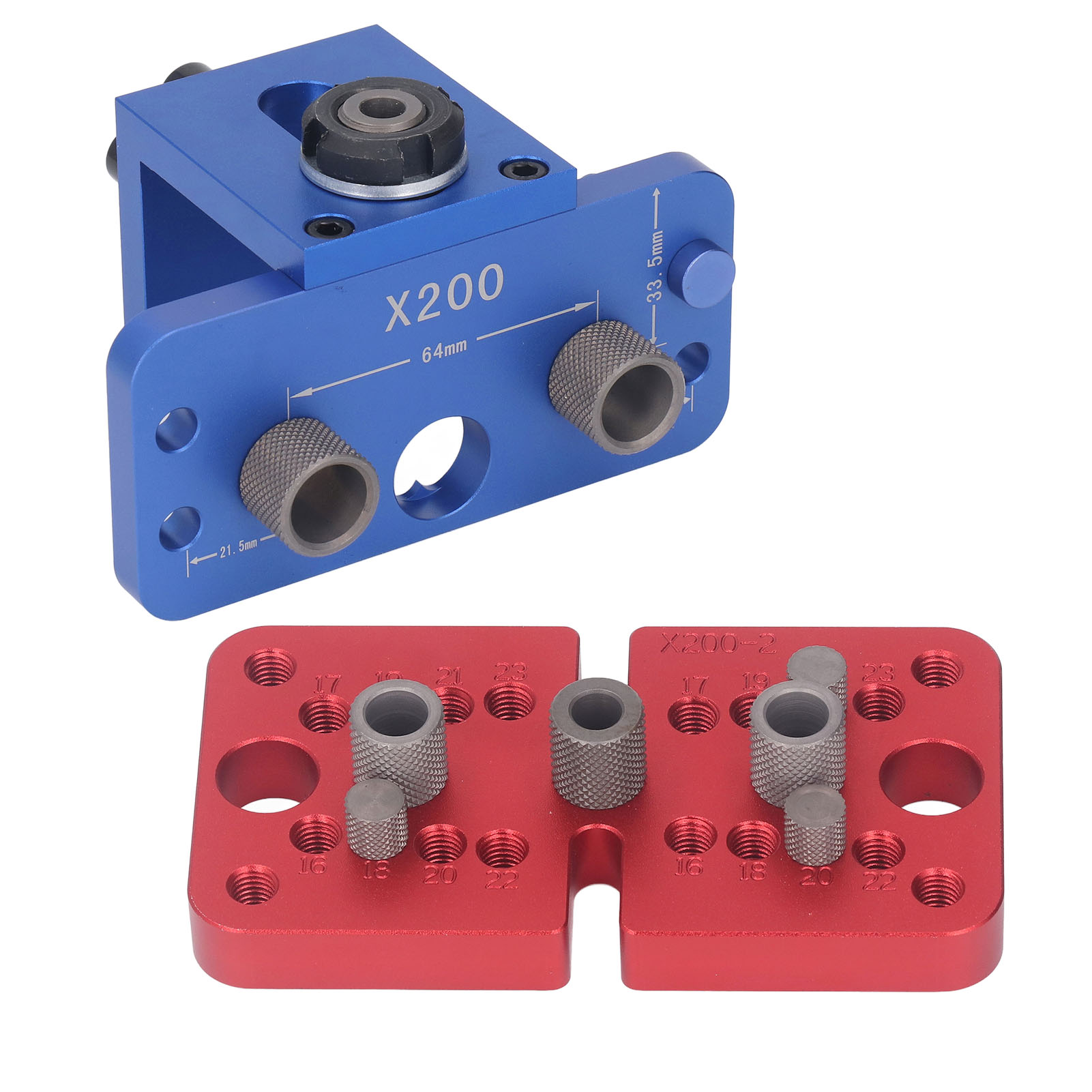 3-in-1-lochstanzer-positionierer Mit Stift Für 8-, 10- Und 15-mm-bohrer, Verstellbarer Holzstift-positionierer