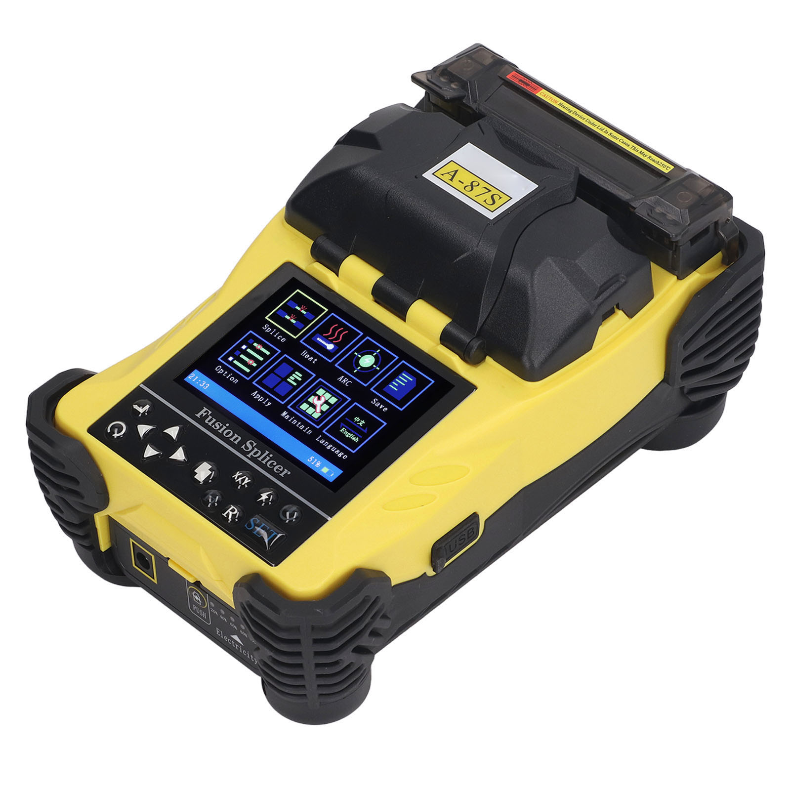 Hochpräzises Mini-fusionsspleißgerät Für Leder Und Glasfaser, 100–240 V, Eu-stecker