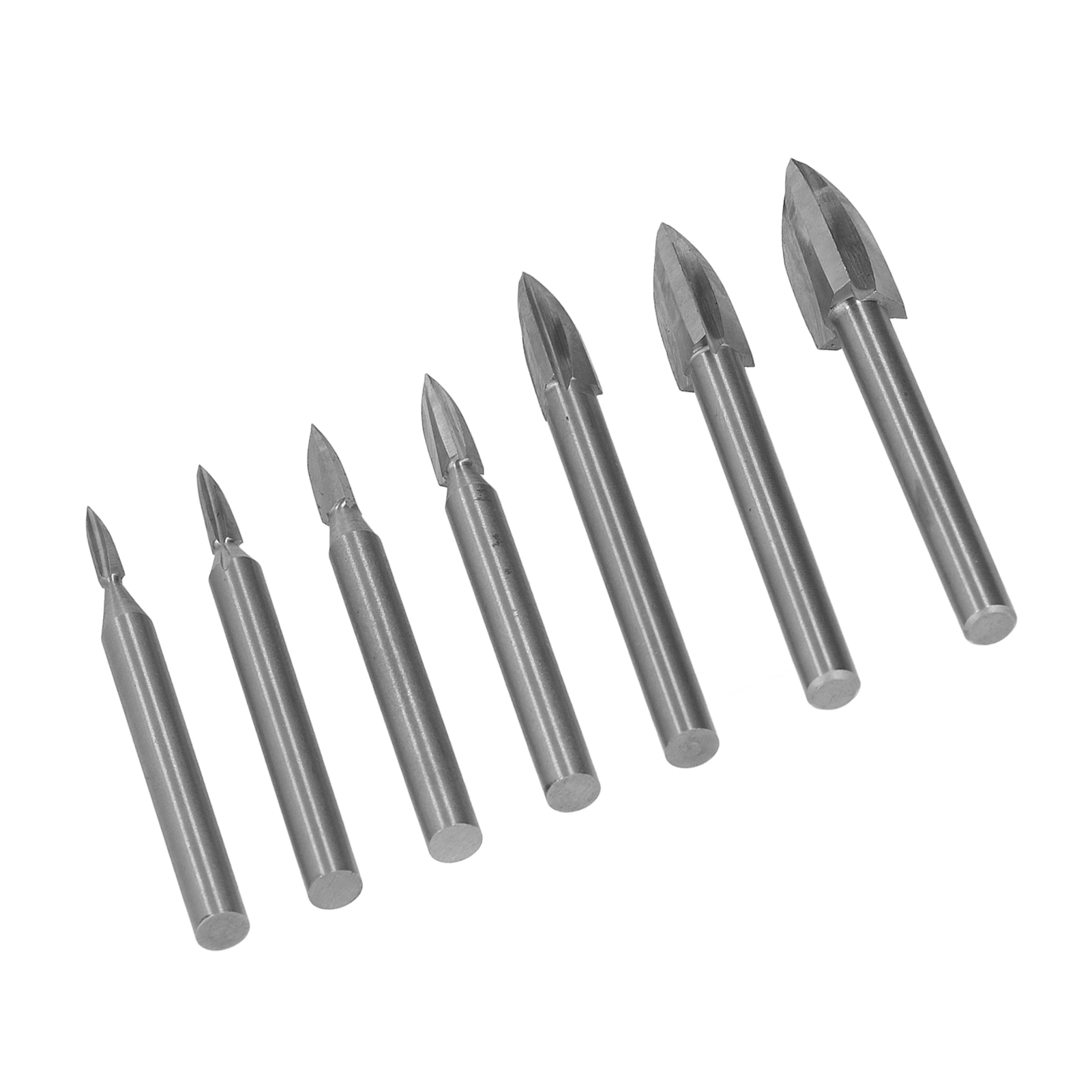 7-teiliges Gravierbohrer-set, 6 Mm Schaft, Hss-schnitzwerkzeug Für Die Holzbearbeitung