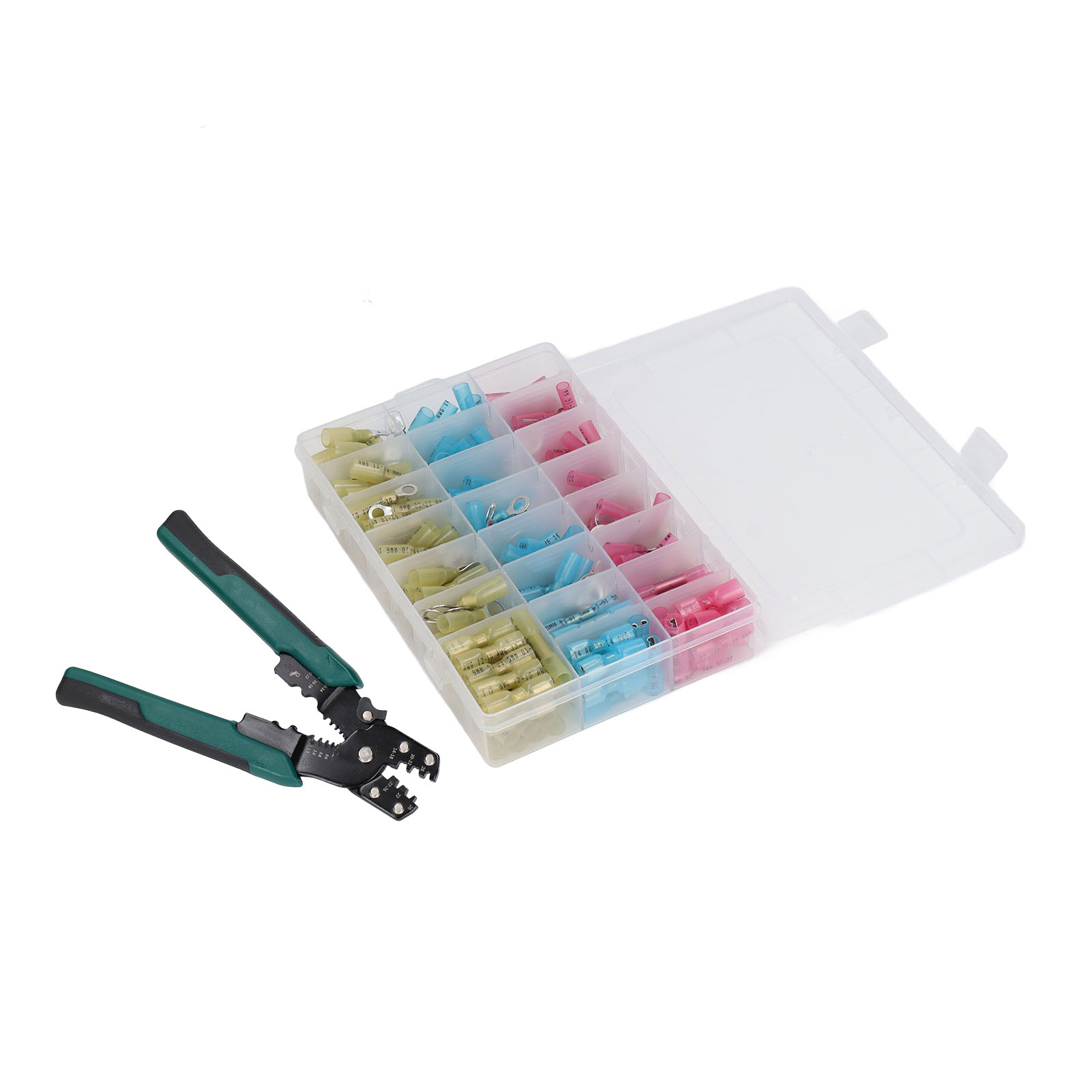 Aderendhülsen-crimpwerkzeug-set, Isolierte Elektrische Drahtverbinder, Selbsteinstellende Ratschen-crimpzange Für Awg 22–10