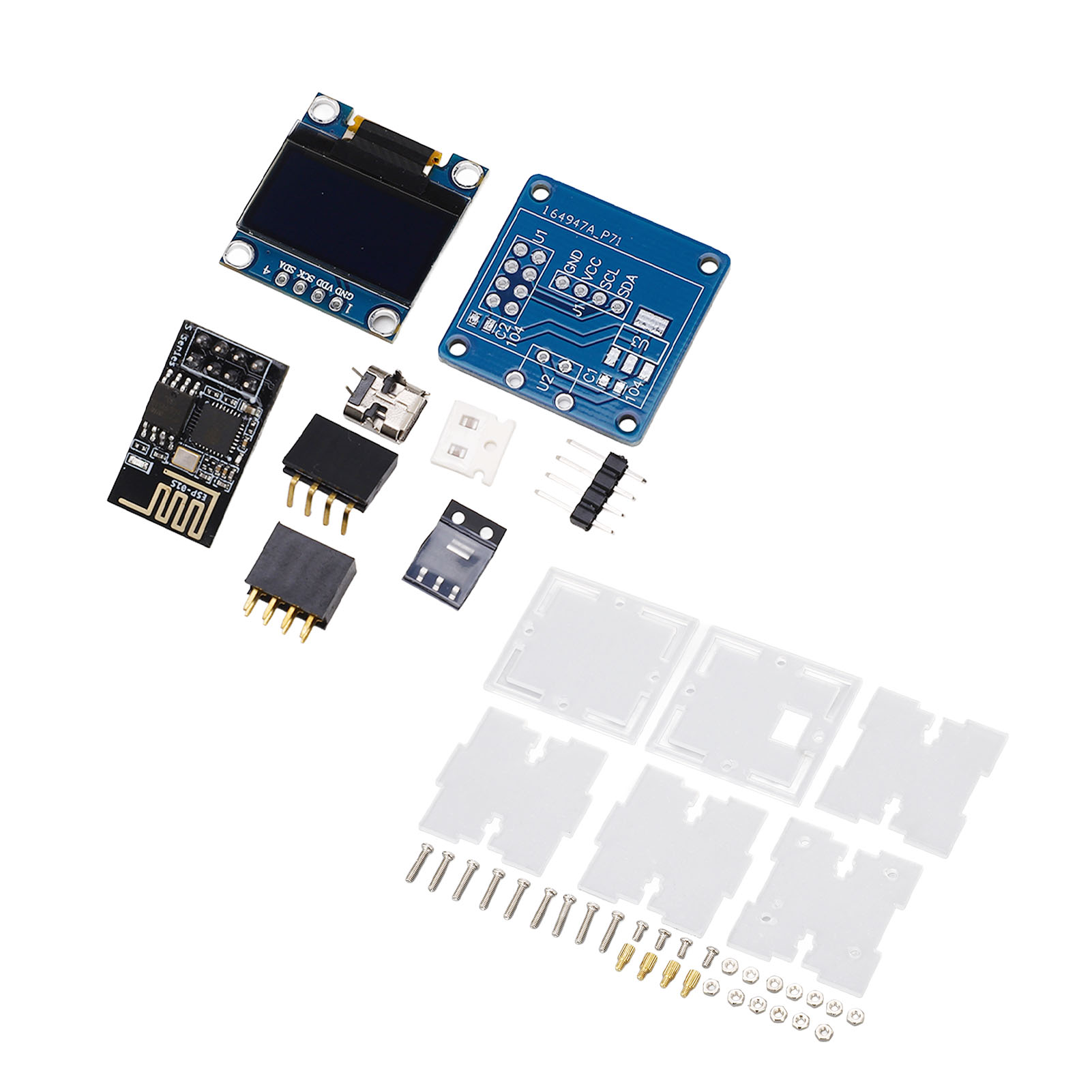 Mini-uhrenbausatz Mit Acrylgehäuse, Oled-display, Diy-zeitmodul, Elektronischer Uhrbausatz (dc5v)